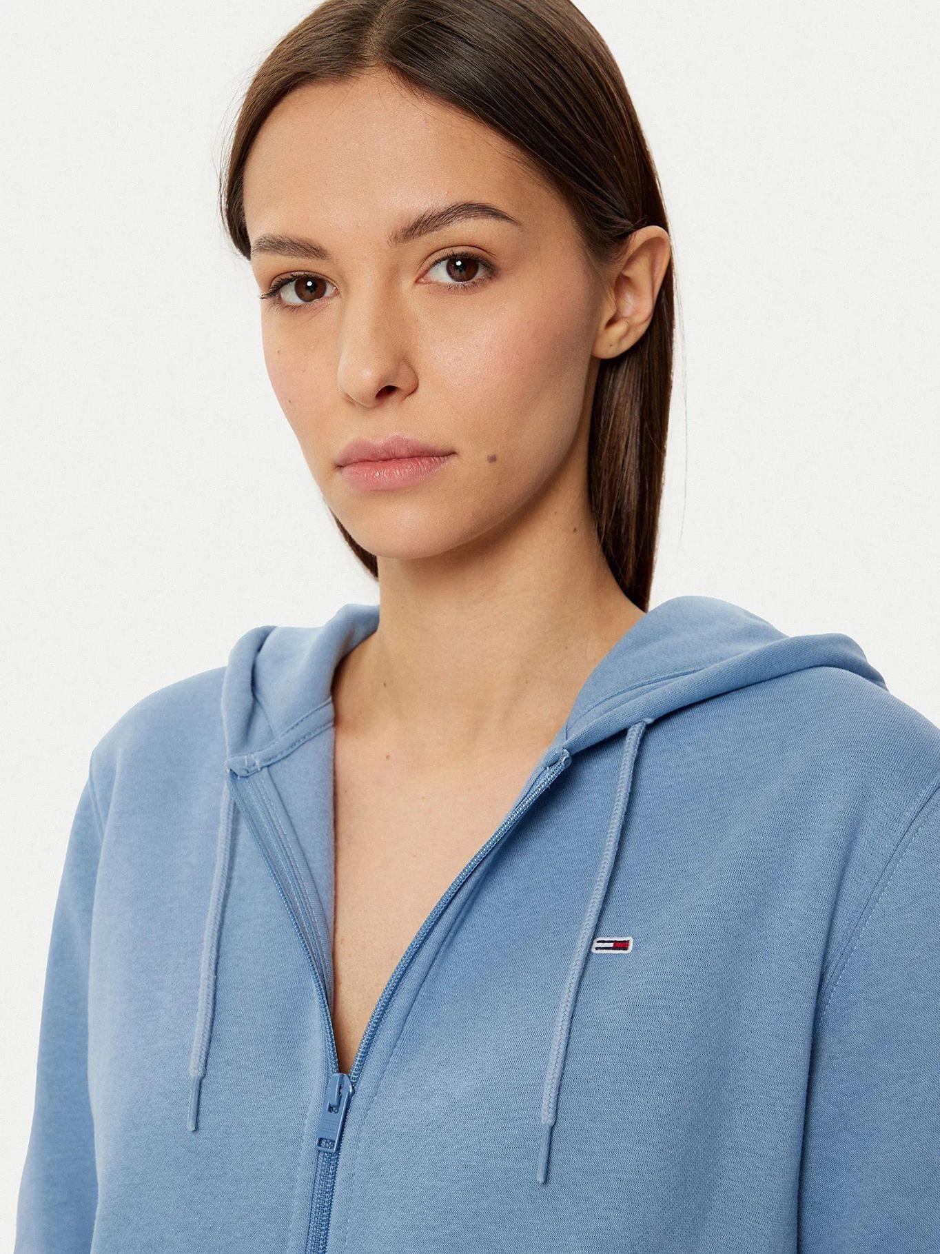 Polerón Hoodie Regular Fit Con Logo Celeste Tommy Jeans-3
