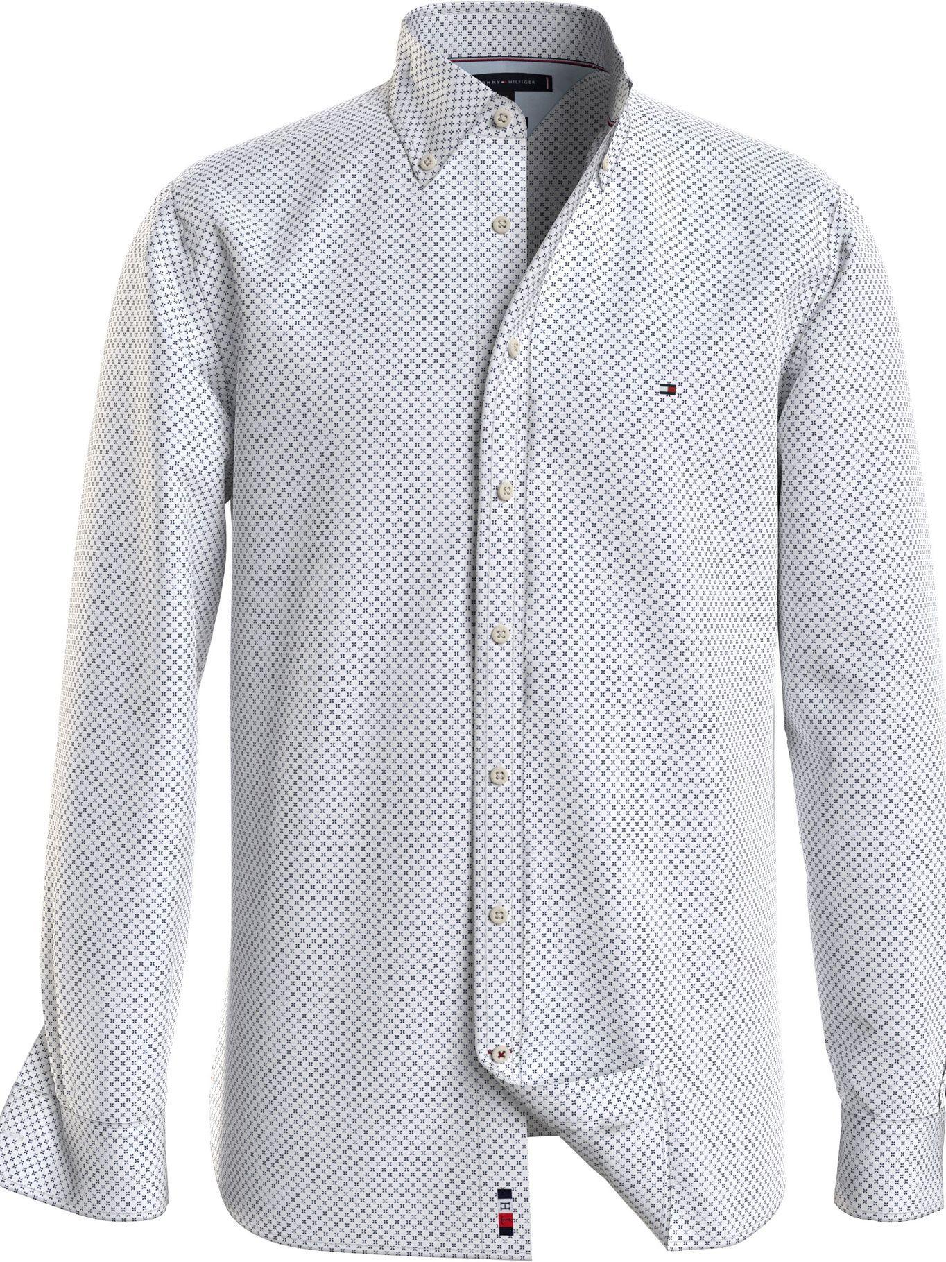 Camisa Natural Soft Mini Print Gris Tommy Hilfiger-0