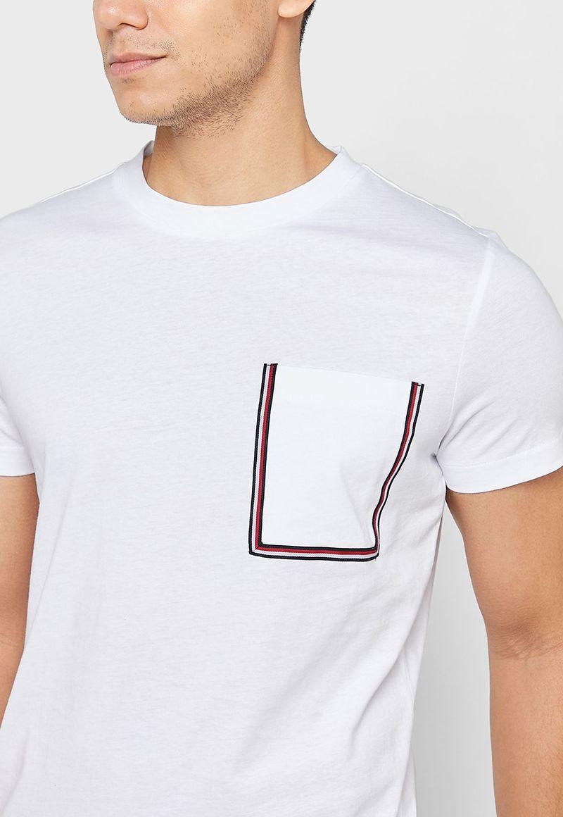 Polera Outline Pocket Blanco Tommy Hilfiger-3