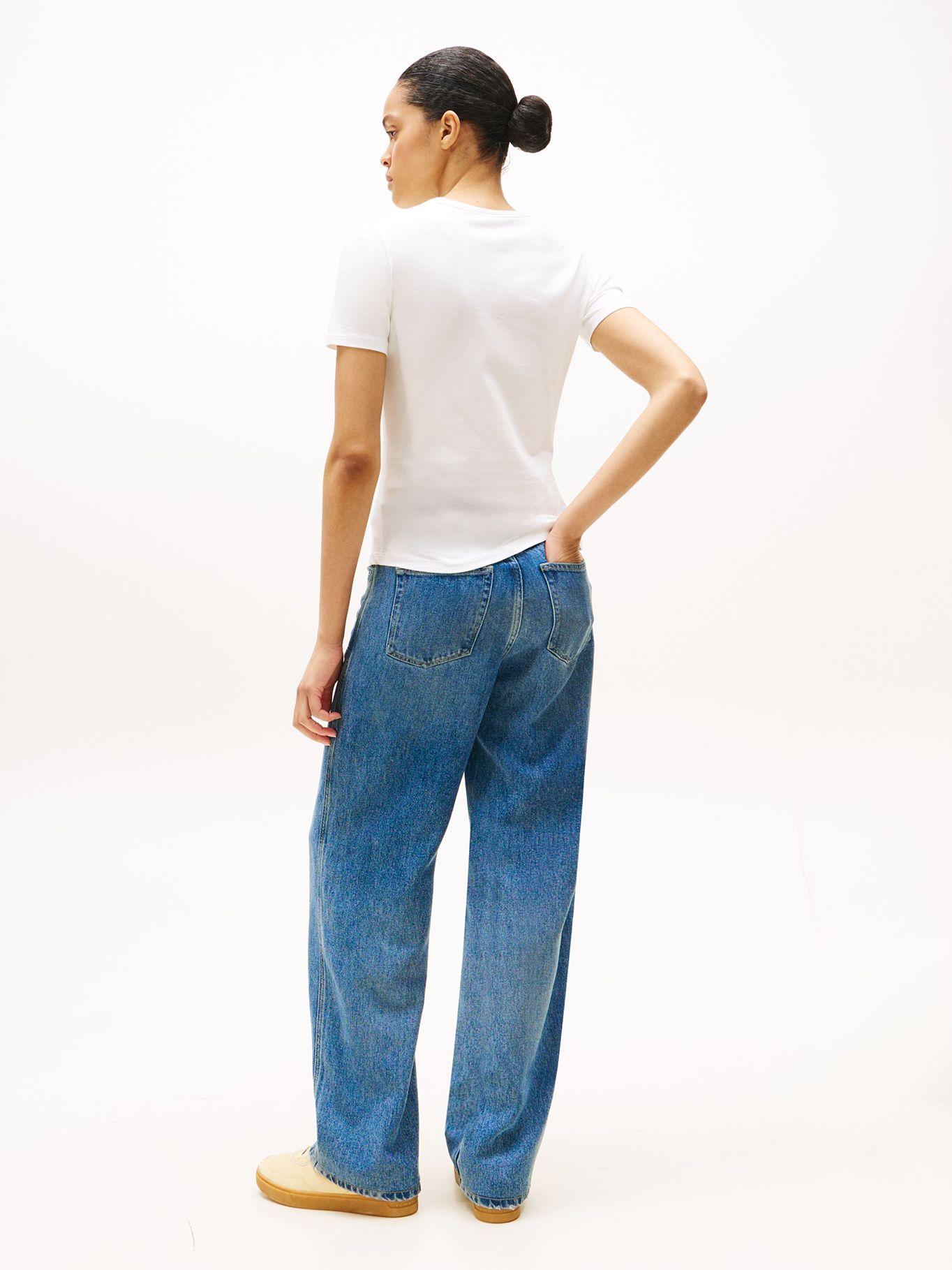 Polera Slim  Logo Estampado Blanco YBL Tommy Hilfiger-2