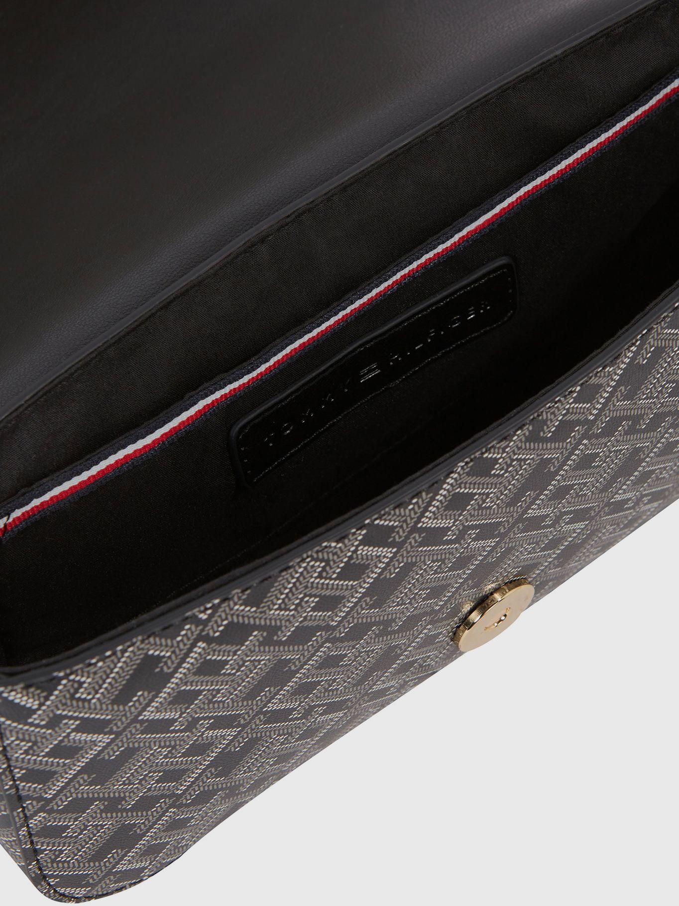 Cartera Bandolera Print Monograma Negro Tommy Hilfiger-2