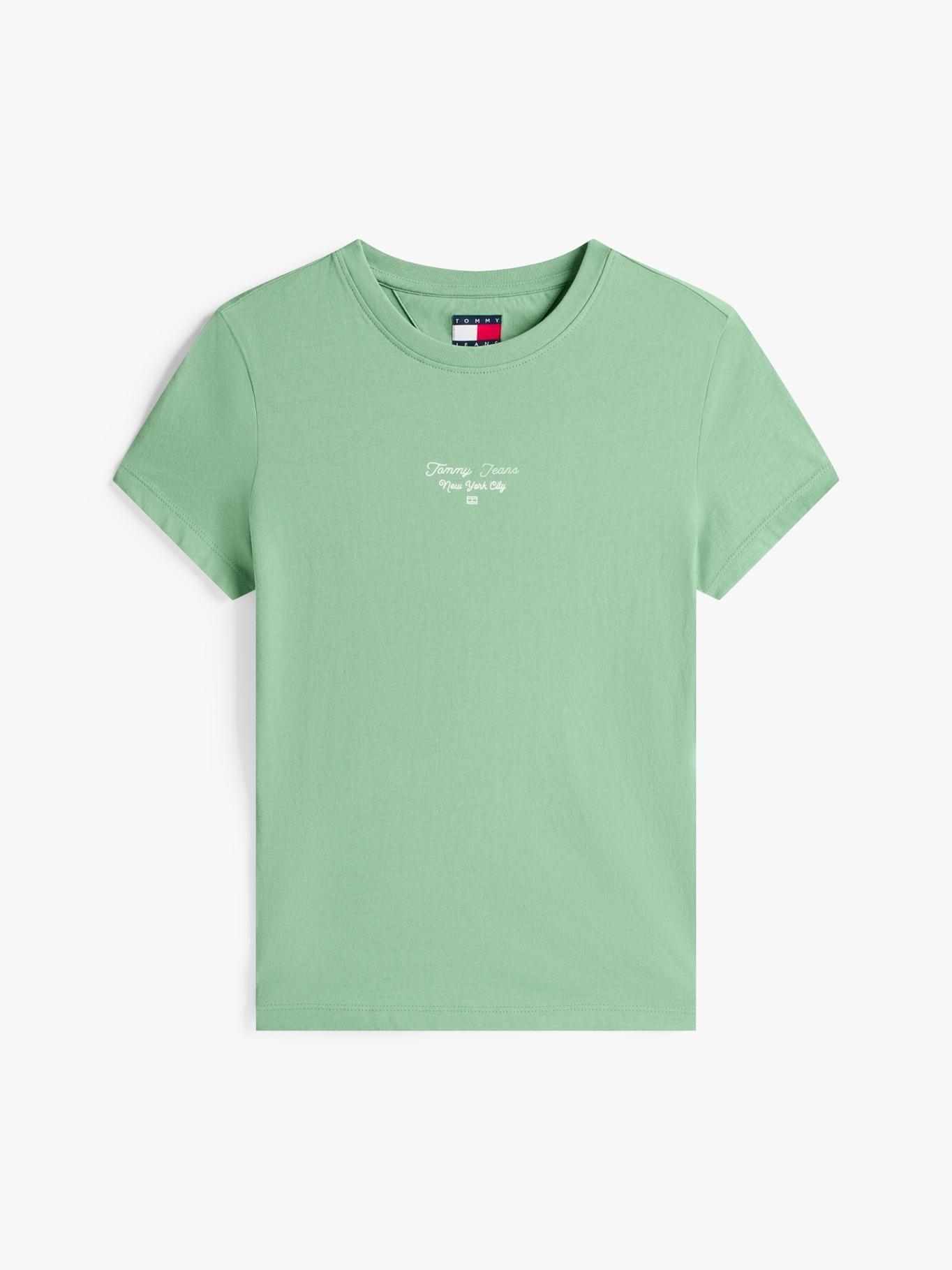 Polera Slim Fit Logo Essential Verde Tommy Jeans-4