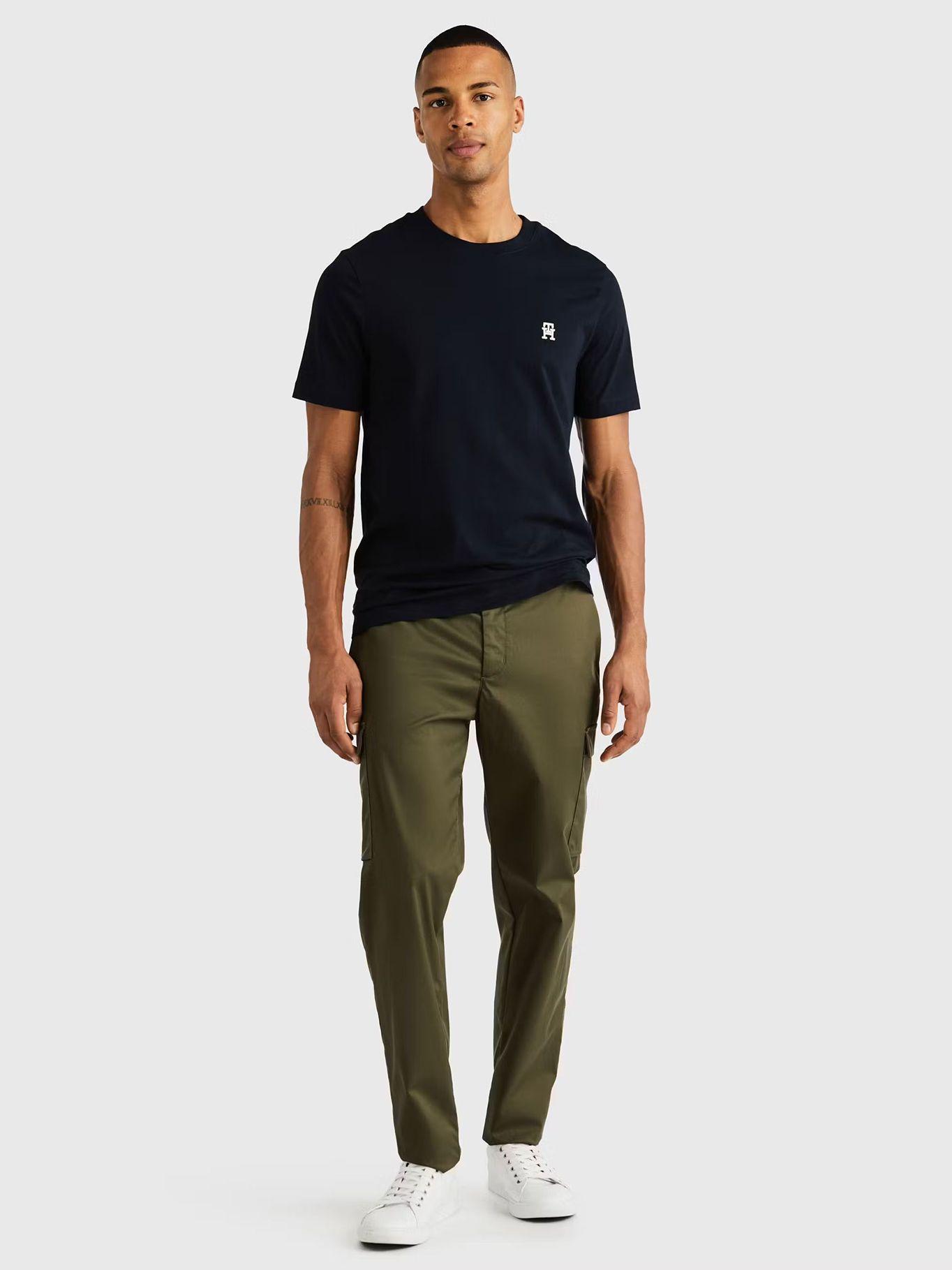 Polera Logo Monogram Regular Azul Tommy Hilfiger-1