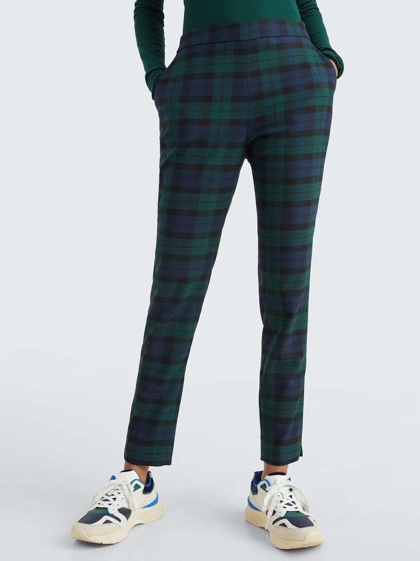 Pantalón Slin Fit Tartán Print Verde Tommy Hilfiger-0
