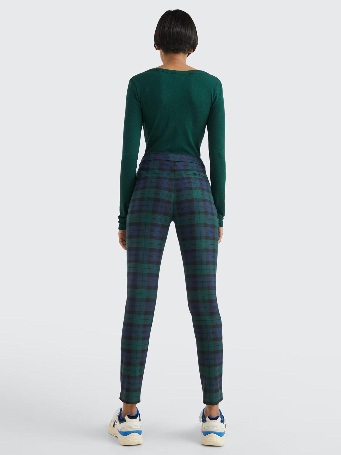 Pantalón Slin Fit Tartán Print Verde Tommy Hilfiger-2