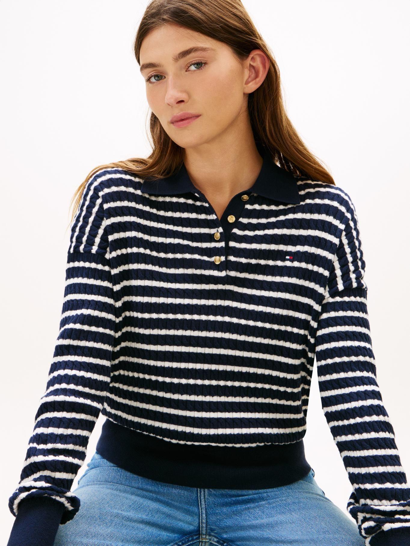 Sweater Polo De Punto Trenzado-3