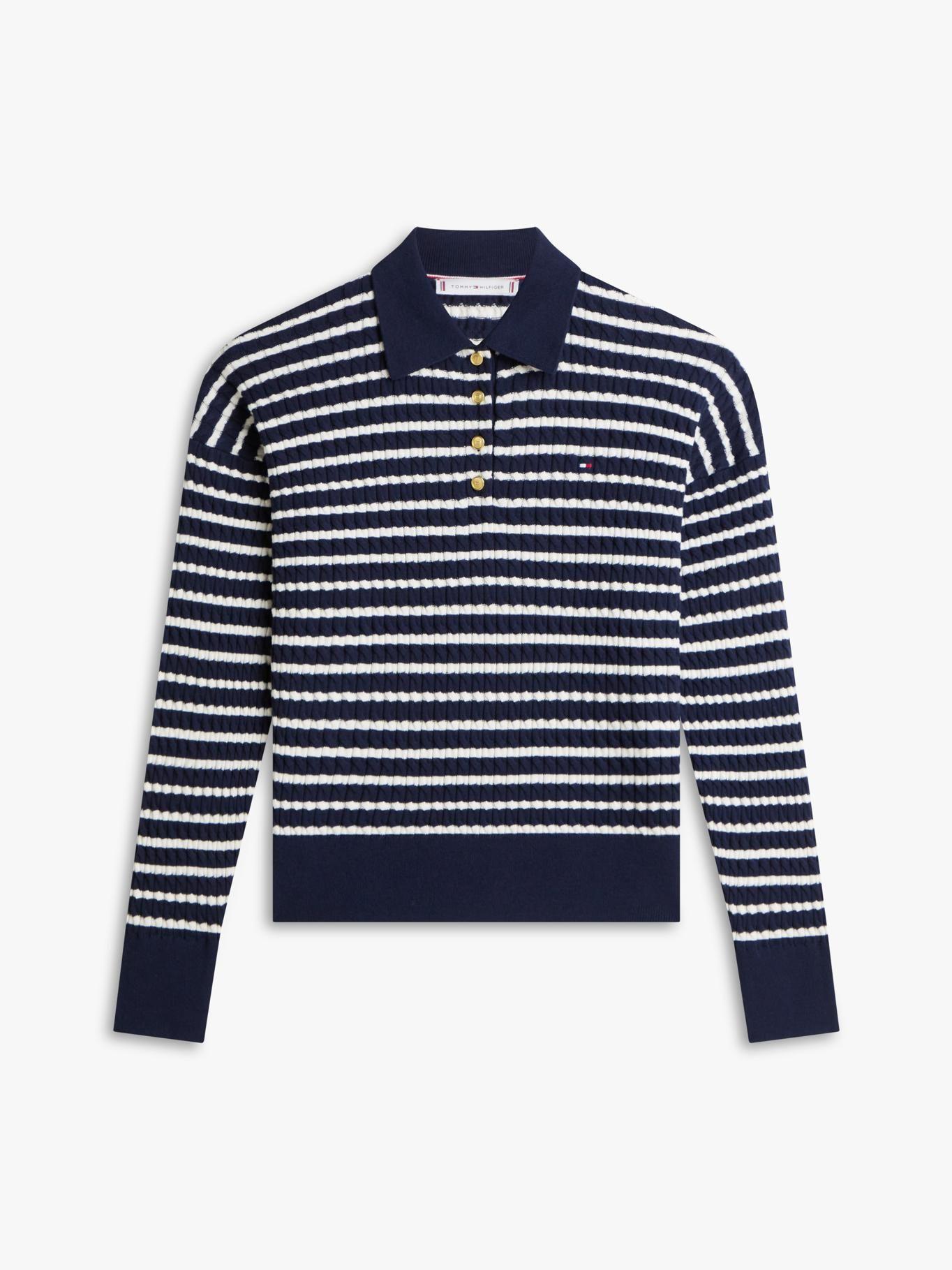 Sweater Polo De Punto Trenzado-4