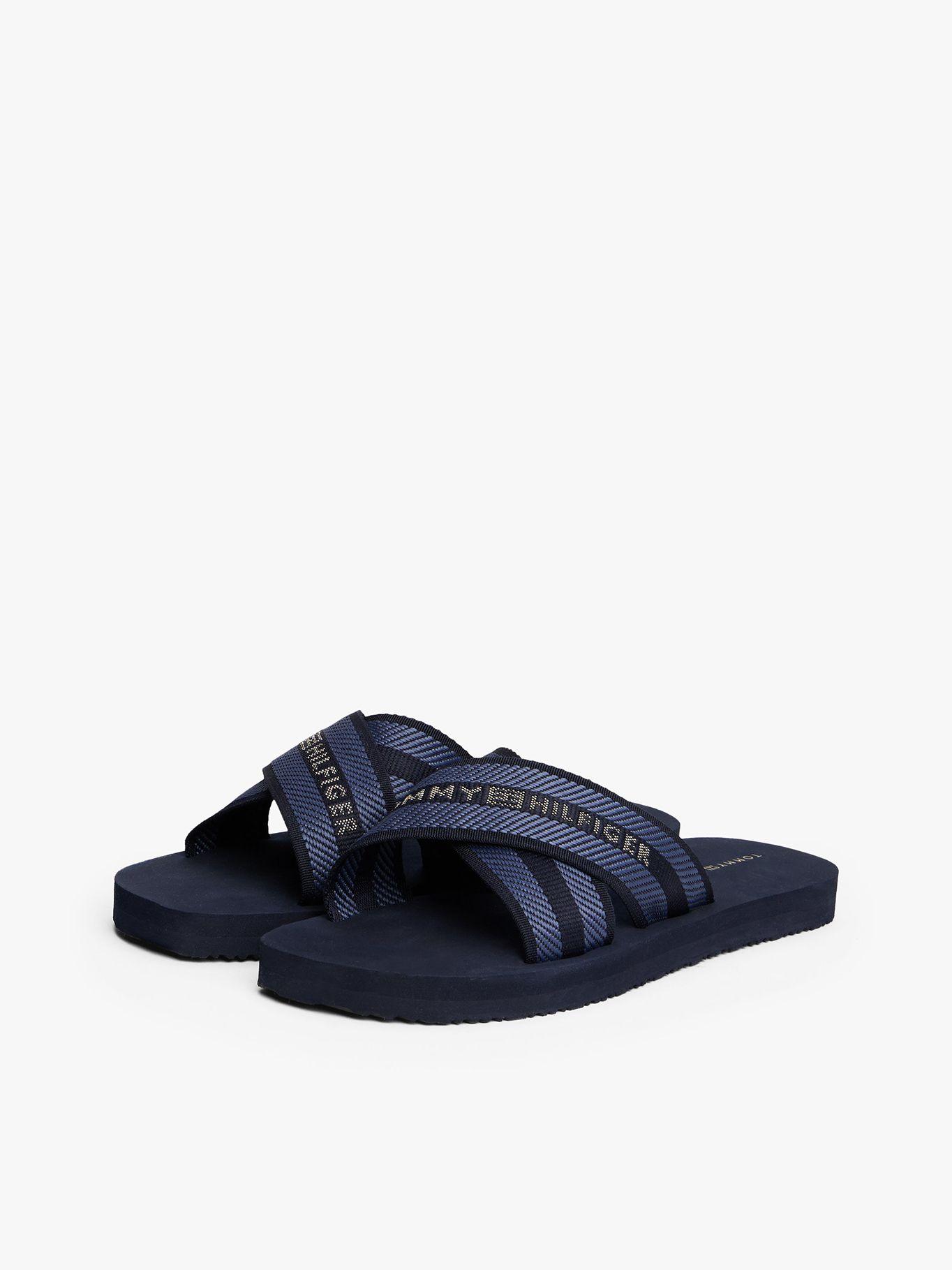 Sandalias Cross Strap Con Logo Azul Tommy Hilfiger-0