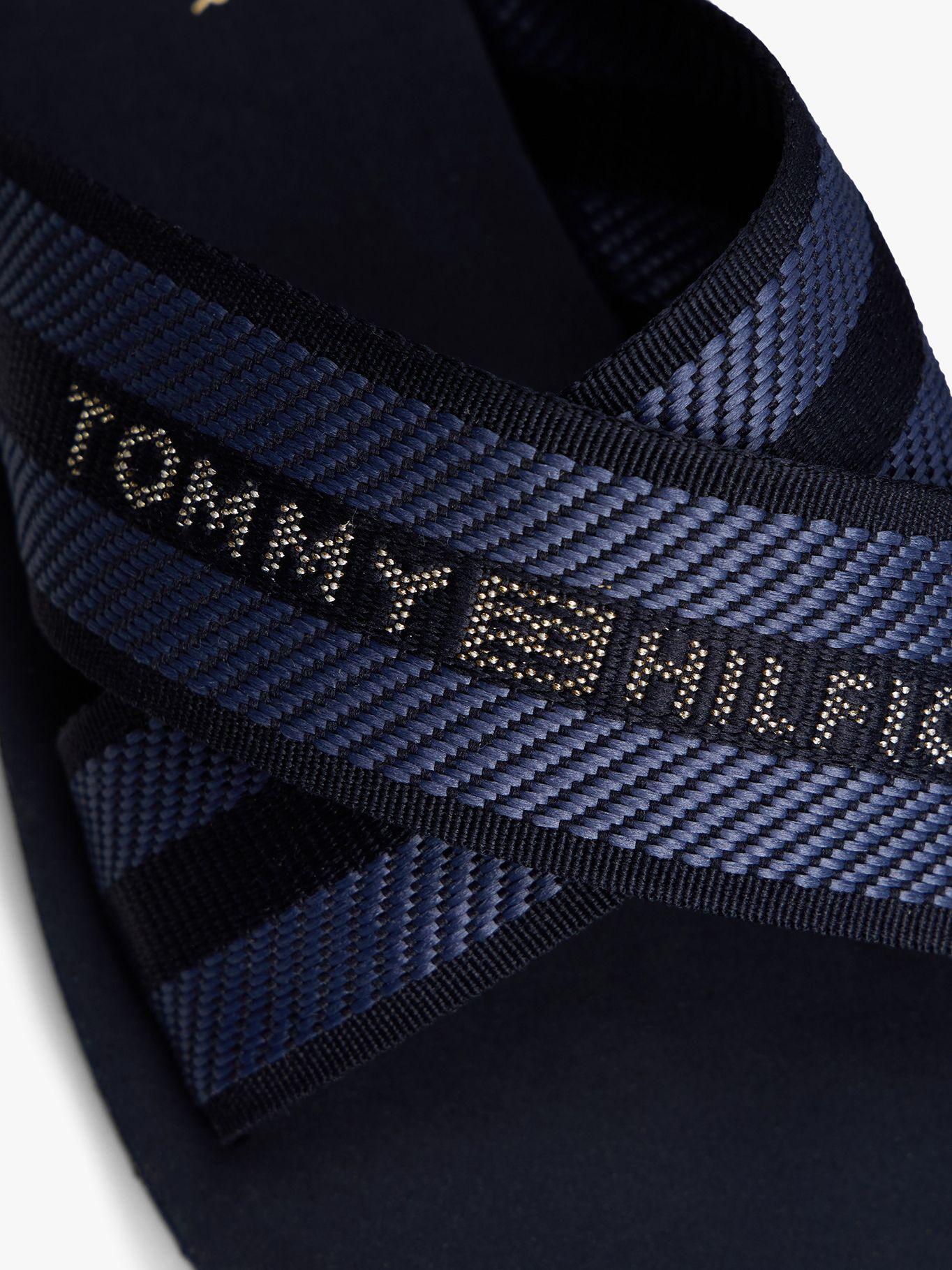 Sandalias Cross Strap Con Logo Azul Tommy Hilfiger-6