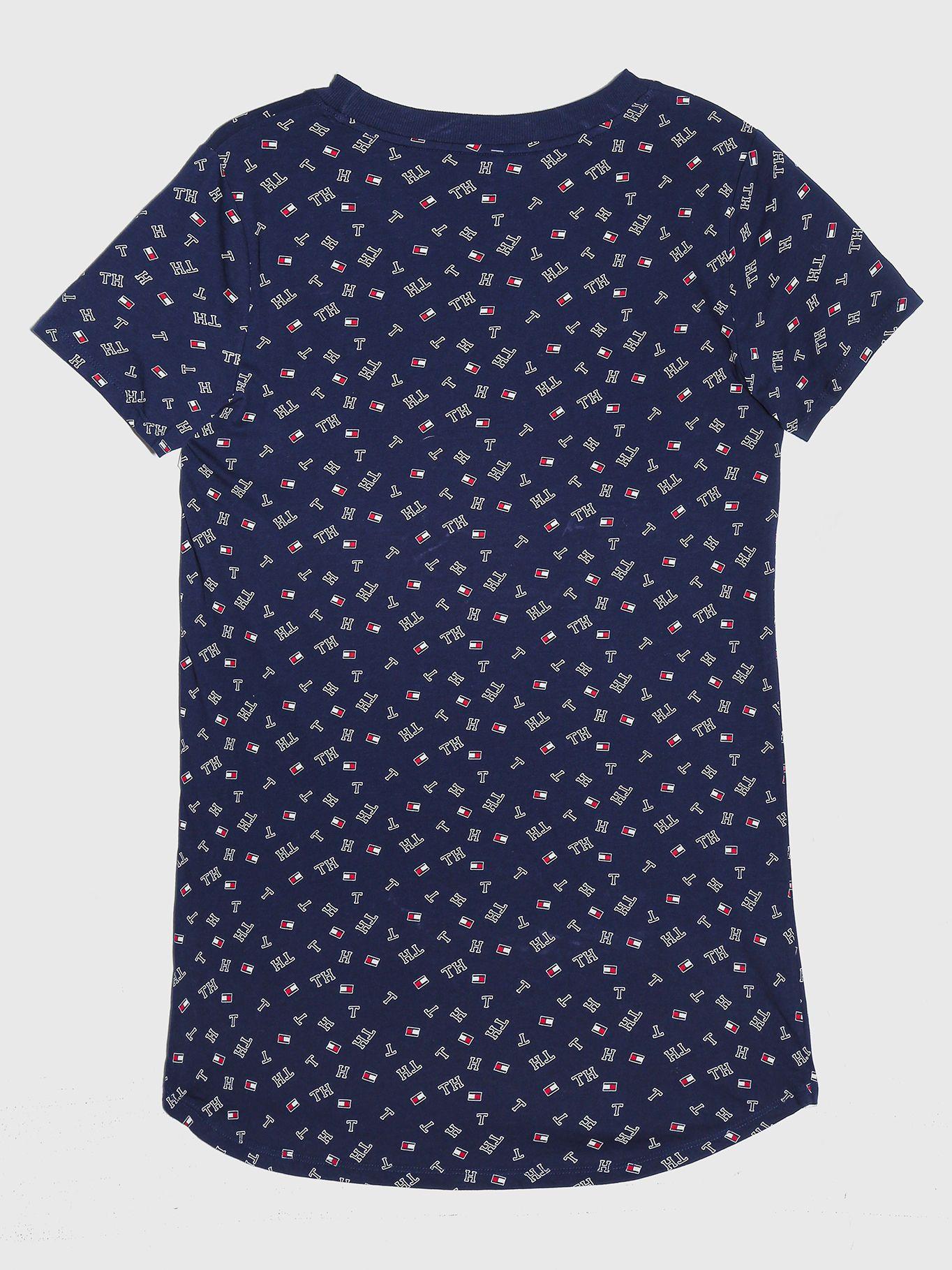 Polera De Pijama Monogram Logo Azul Tommy Hilfiger-1