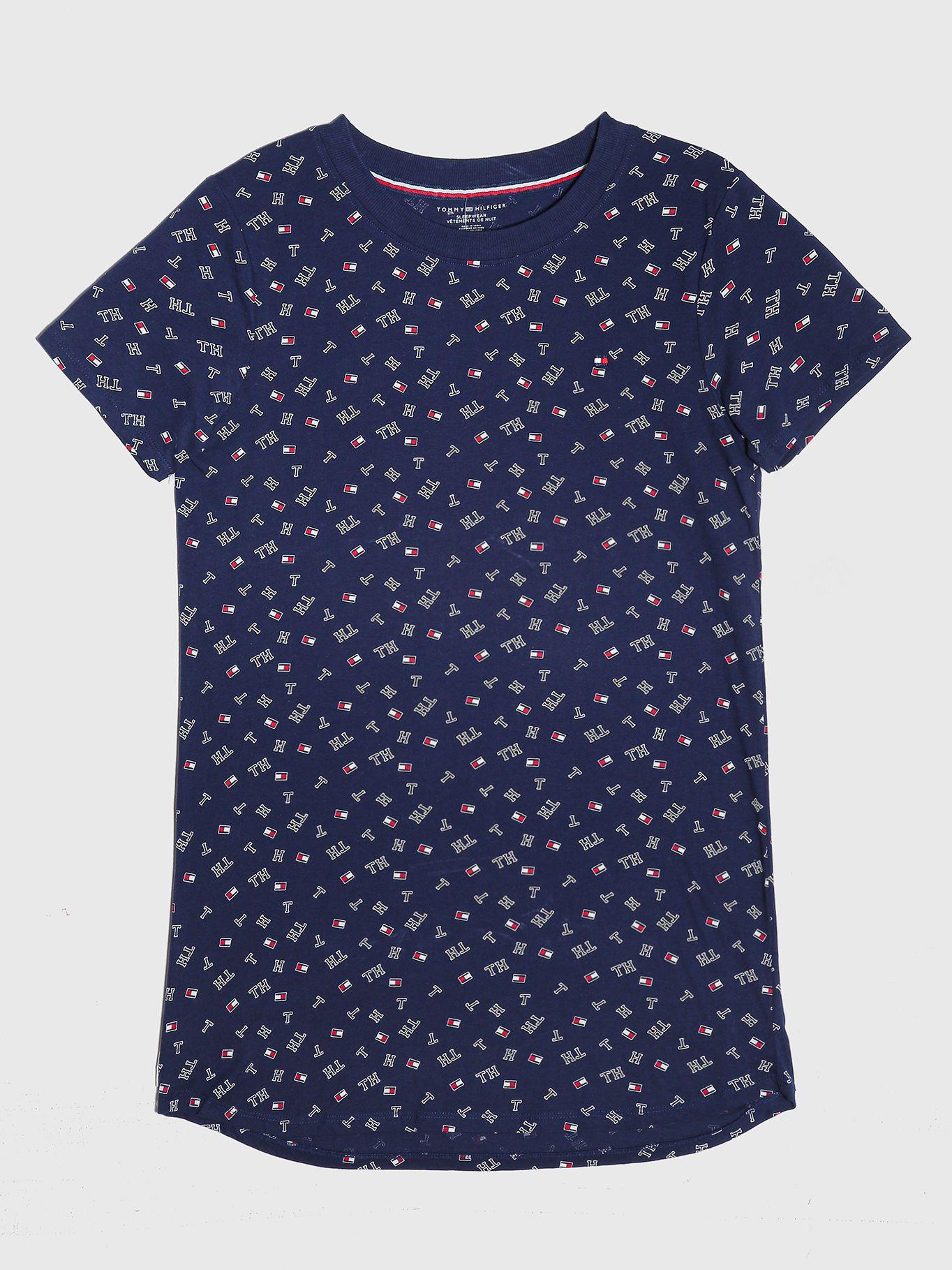 Polera De Pijama Monogram Logo Azul Tommy Hilfiger-0