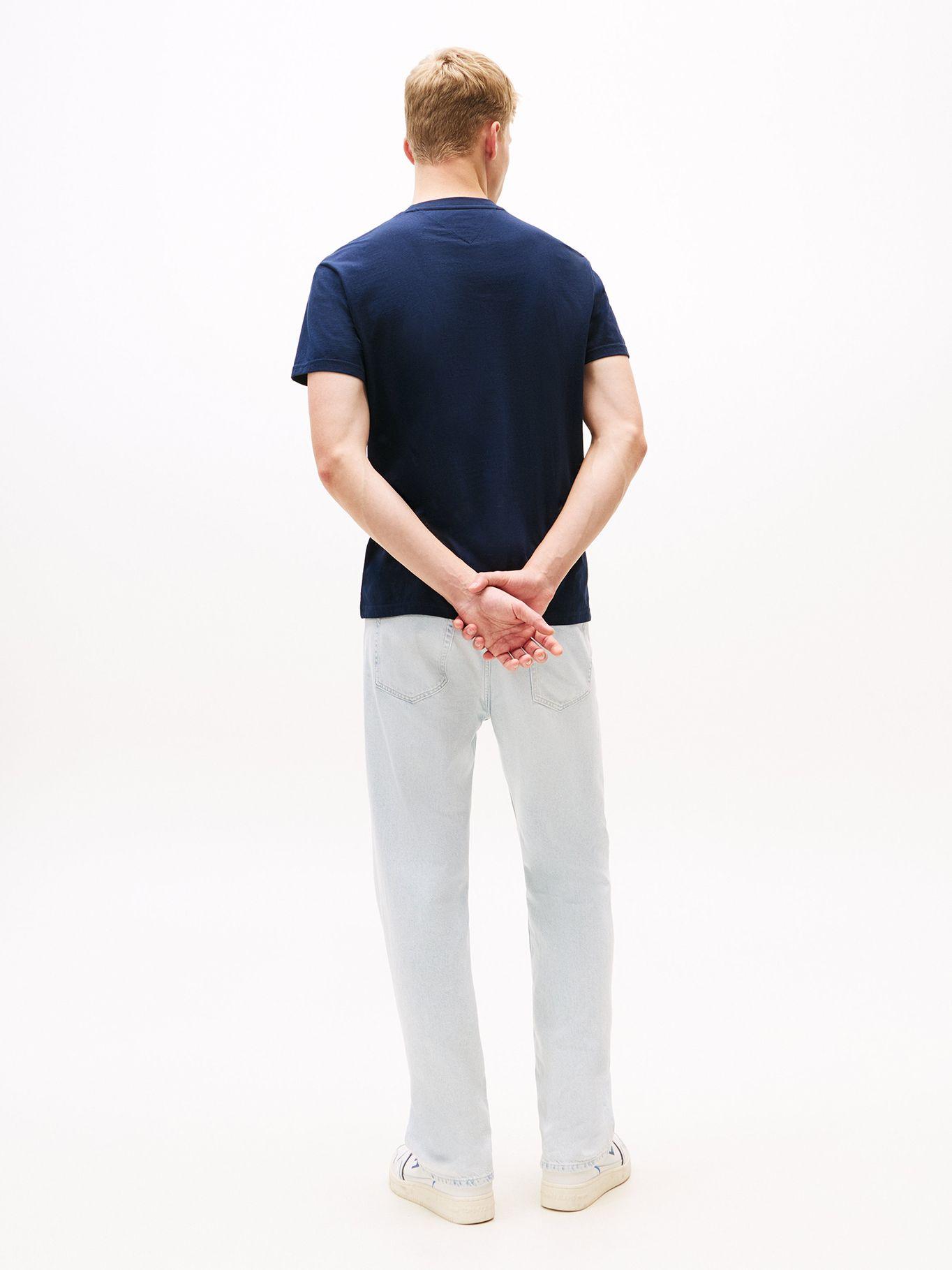 Polera Flag Linear Logo Azul C1G Tommy Jeans-2