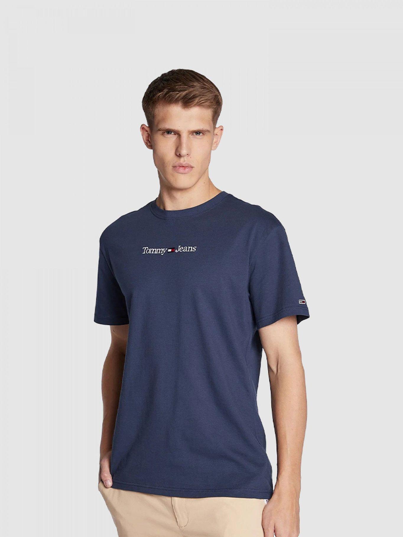Polera Classic Linear Logo Azul Tommy Hilfiger-0