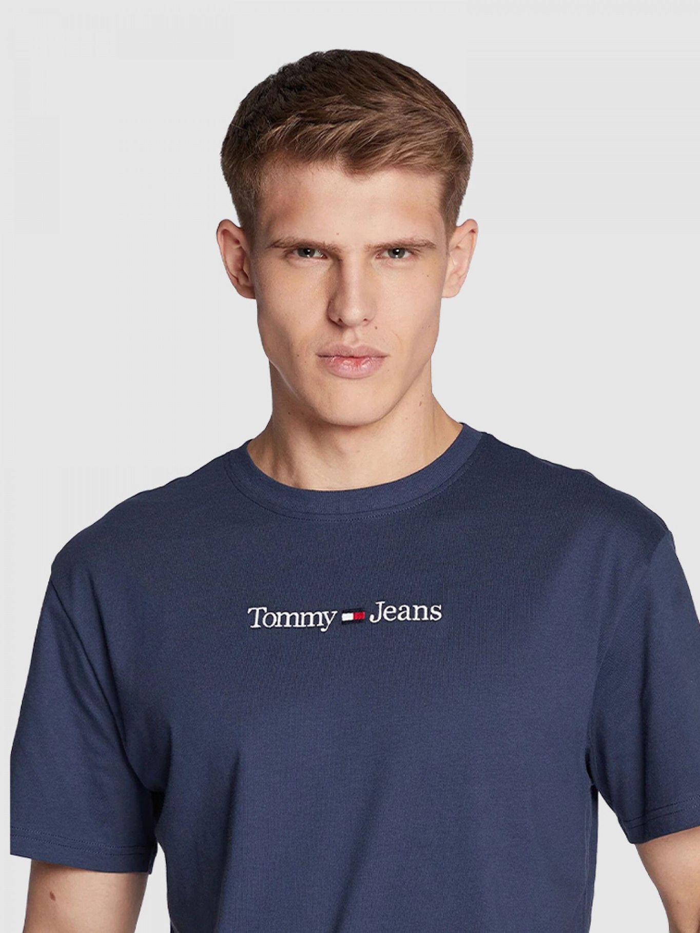 Polera Classic Linear Logo Azul Tommy Hilfiger-3
