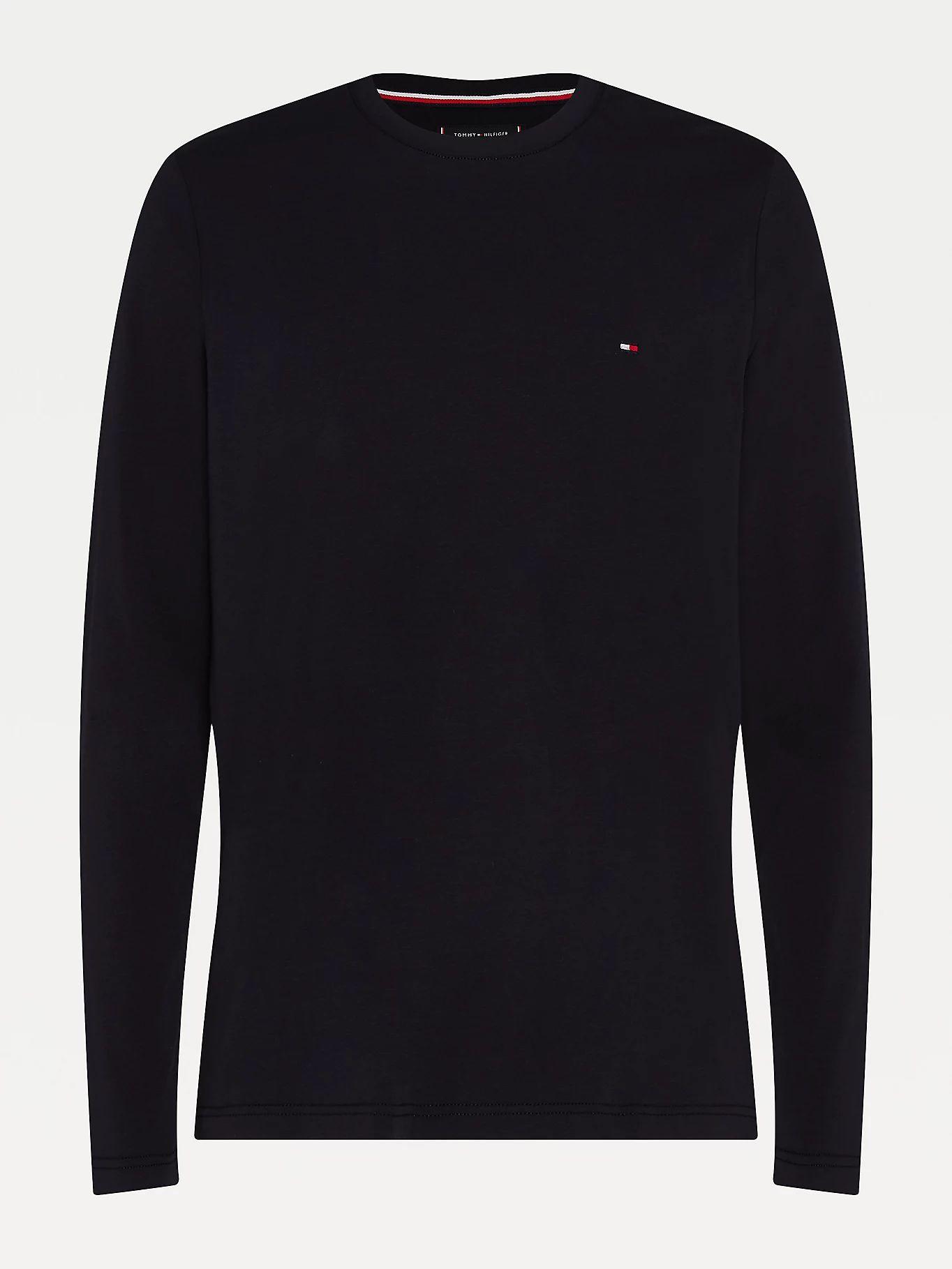Polera Stretch Slim Azul Tommy Hilfiger A2-3