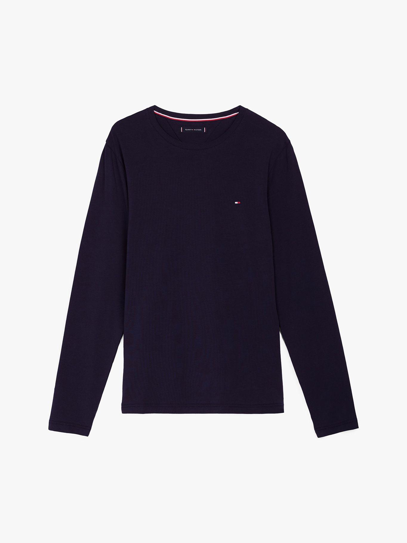 Polera Stretch Slim Azul Tommy Hilfiger A2-4