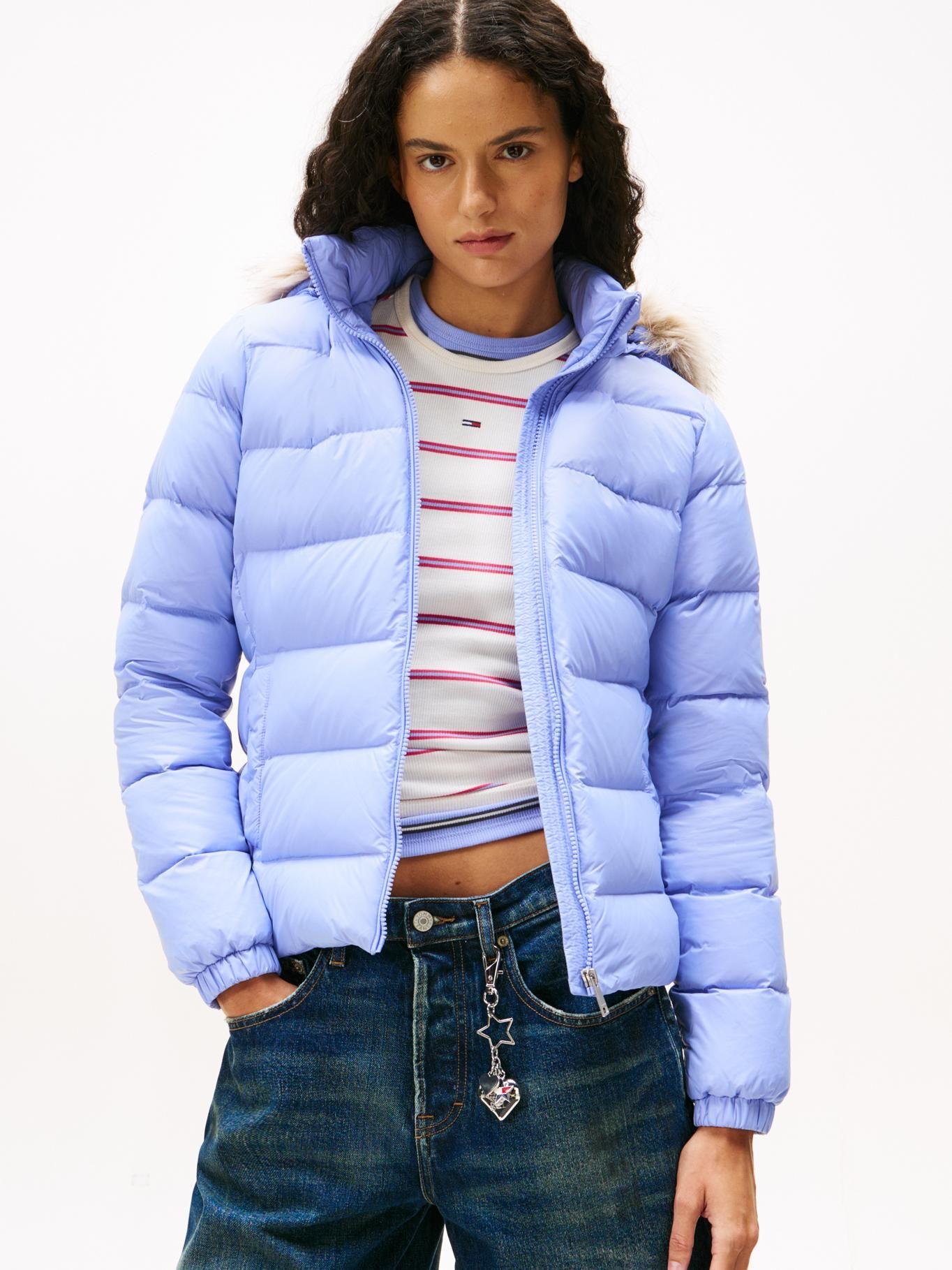 Parka Hooded Basic Acolchada Lila Tommy Jeans-0