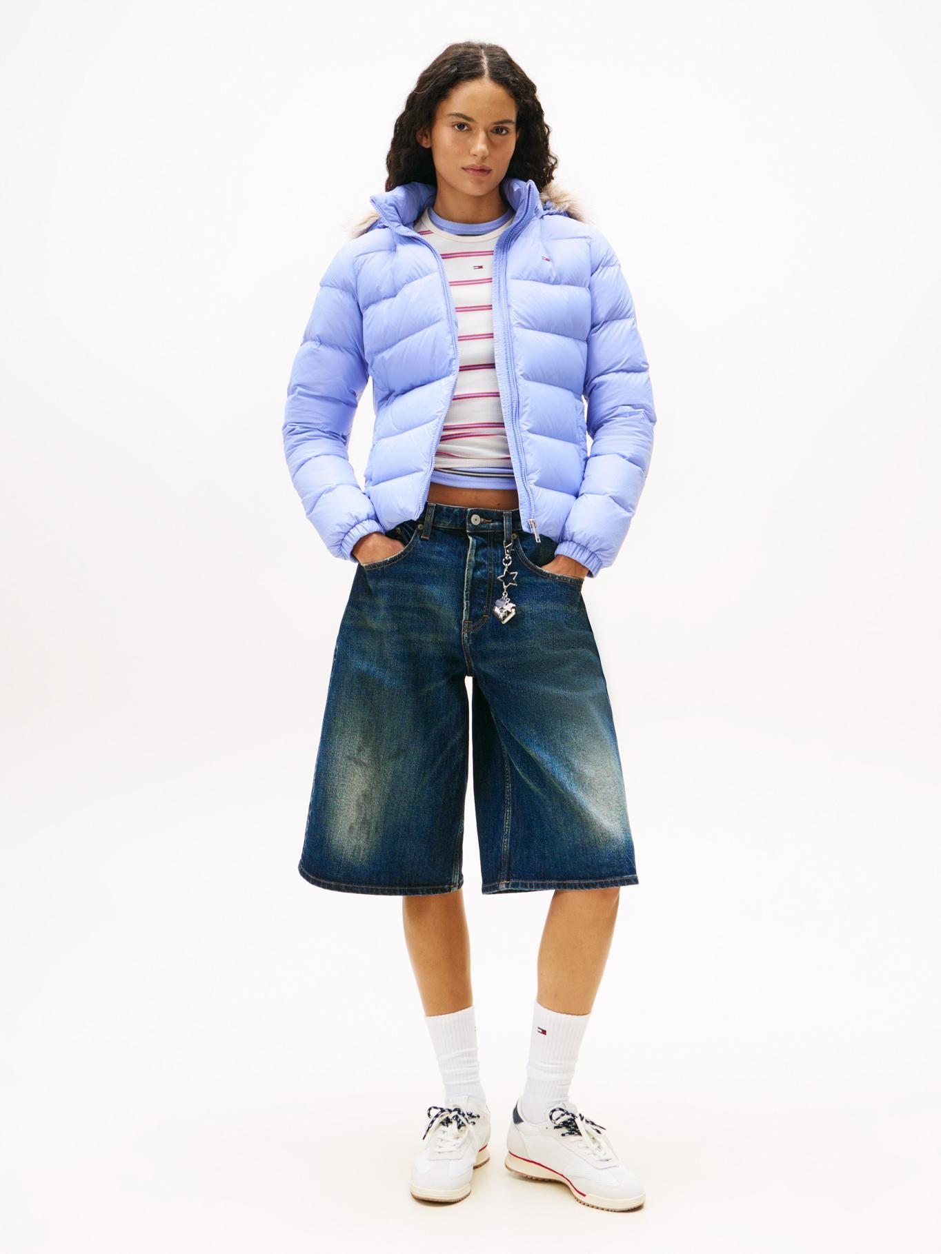 Parka Hooded Basic Acolchada Lila Tommy Jeans-1