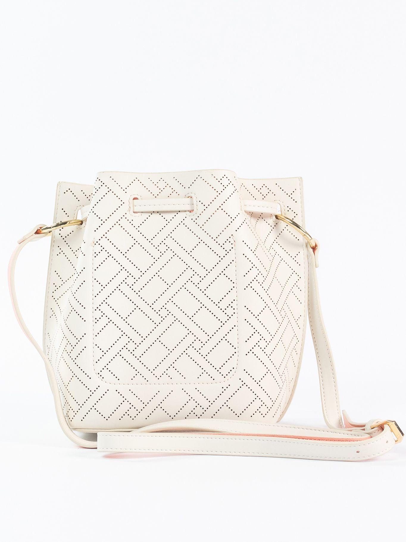 Cartera Bucket Signature Logo Crema Tommy Hilfiger-1