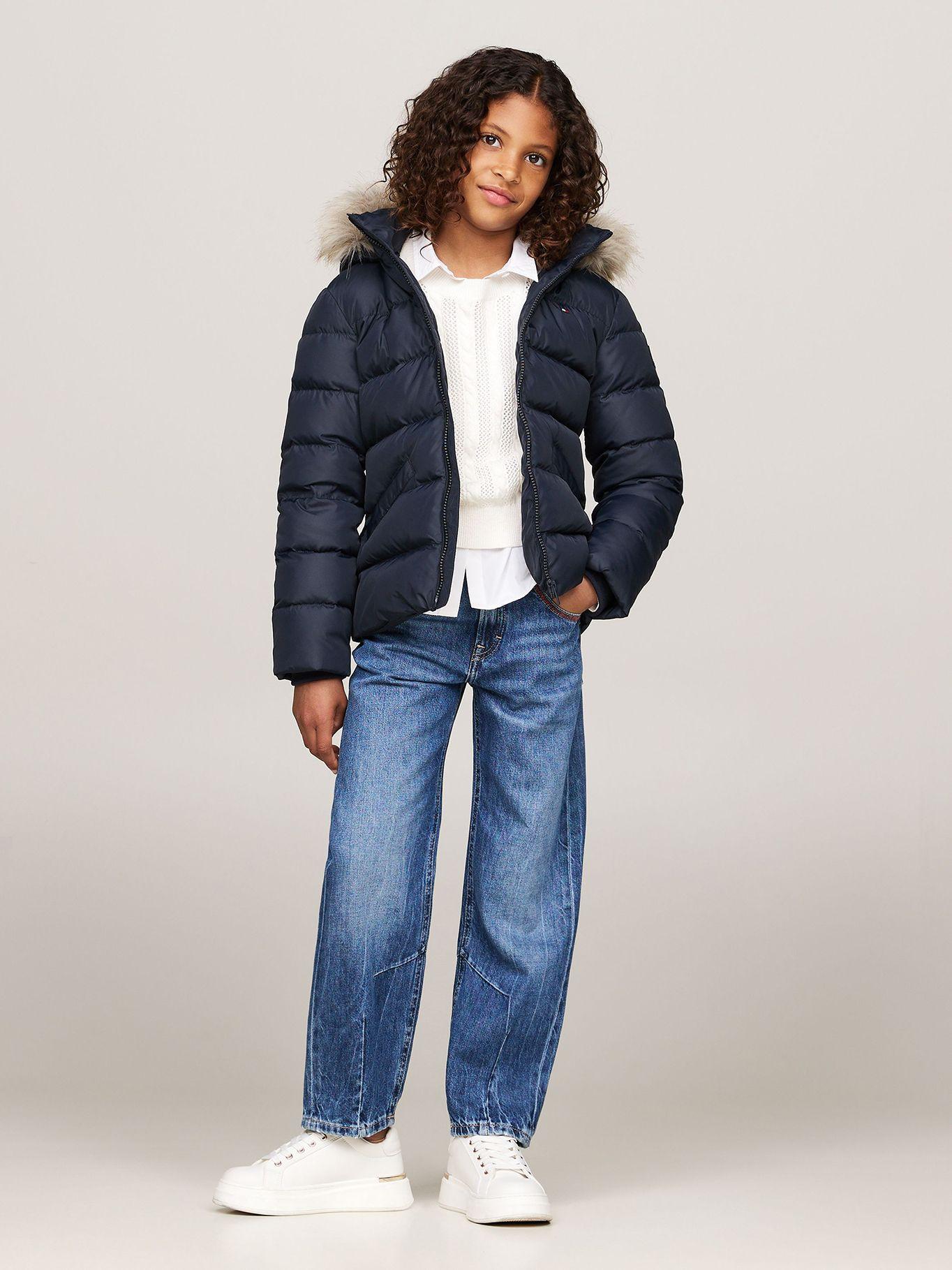 Parka Ribete De Pelo Sintético Azul Tommy Hilfiger-1
