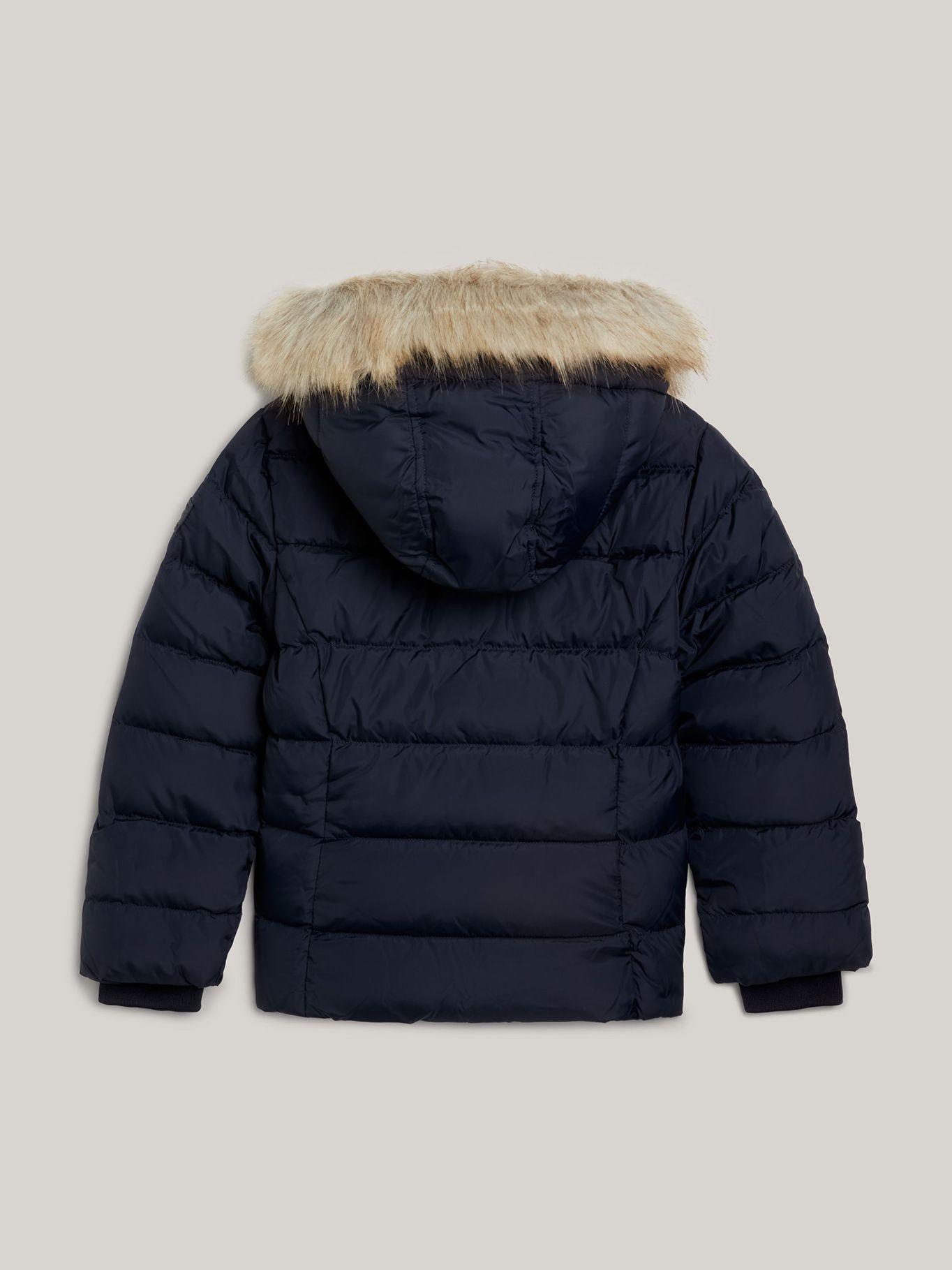 Parka Ribete De Pelo Sintético Azul Tommy Hilfiger-6