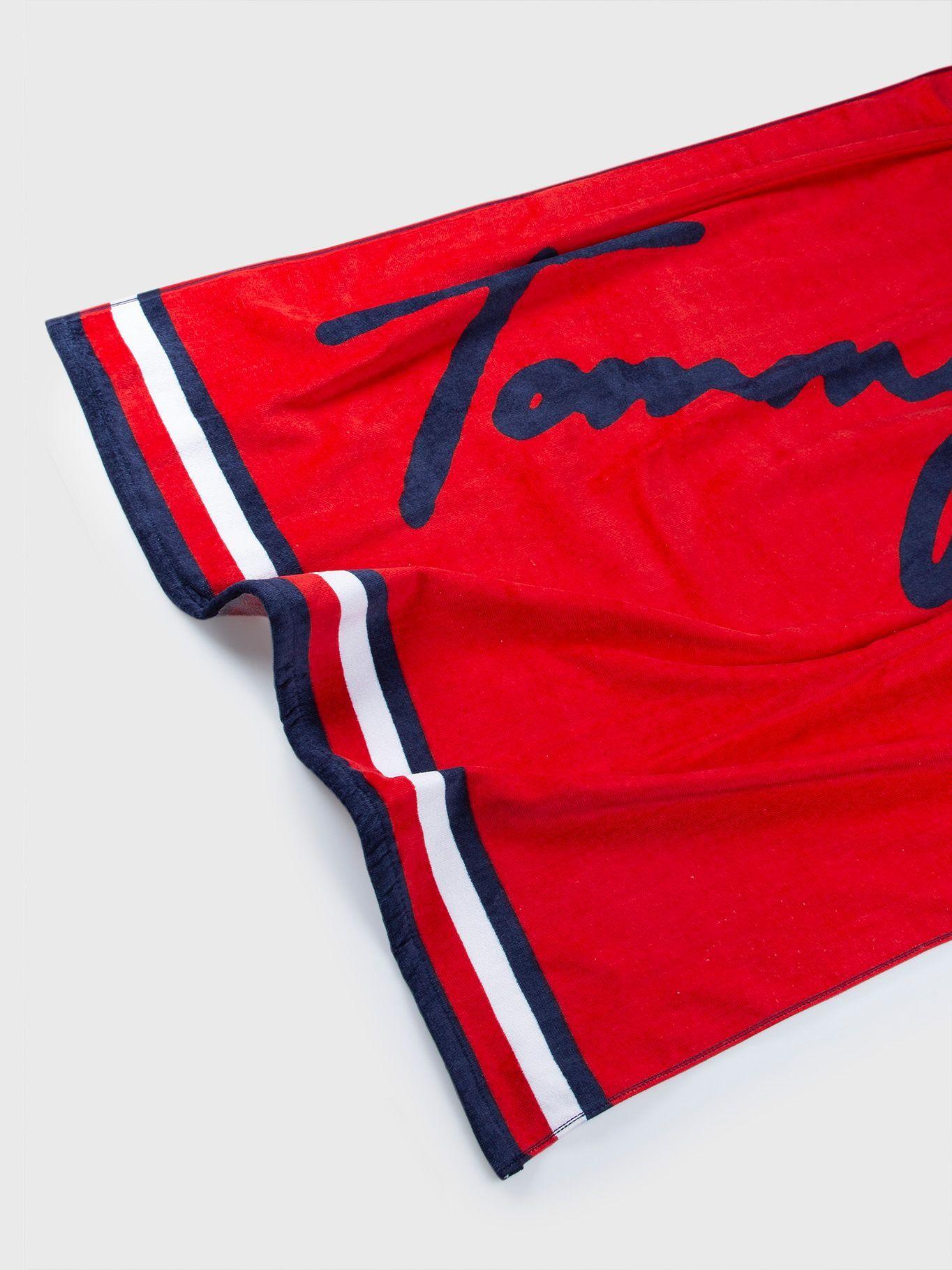 Toalla De Playa Signature Rojo Tommy Hilfiger M2-2