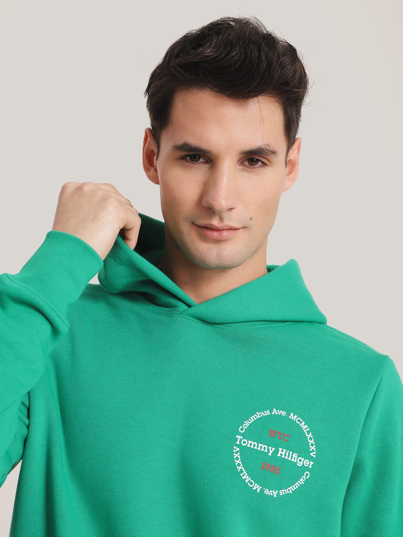 Polerón Hoodie Con Logo Chest Verde Tommy Hilfiger-3