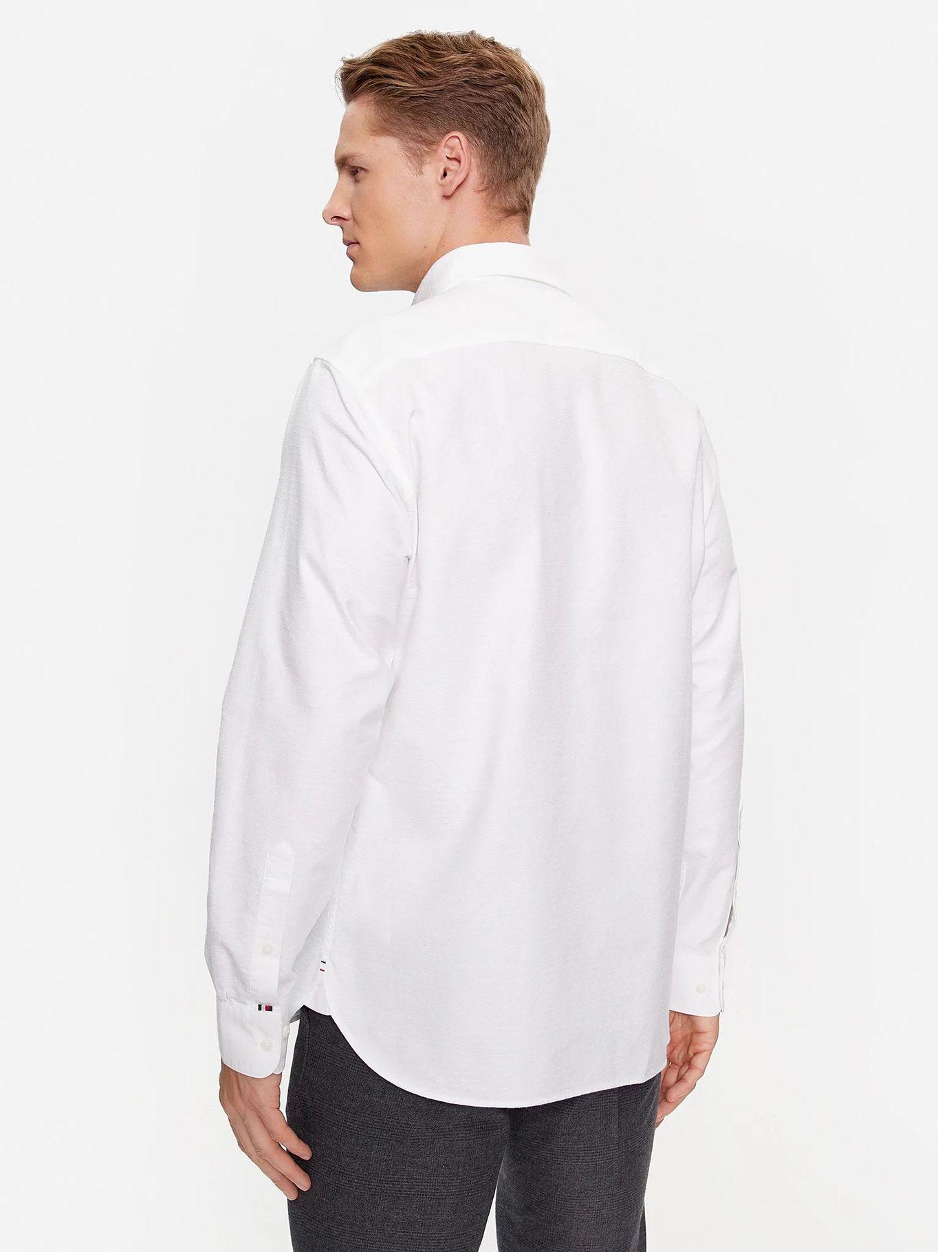 Camisa Dobby Con Corte Regular Blanco Tommy Hilfiger-2