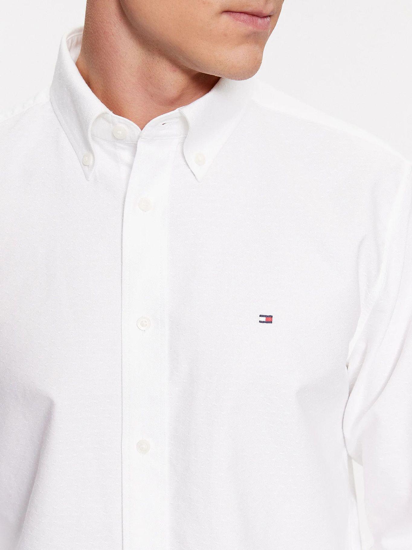 Camisa Dobby Con Corte Regular Blanco Tommy Hilfiger-3