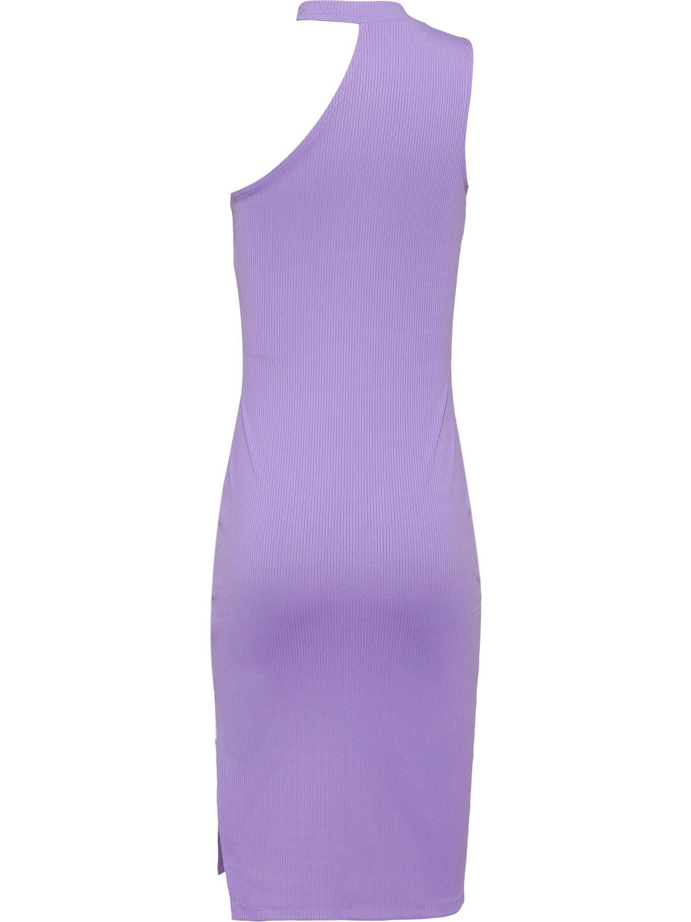 Vestido Acanalado Morado Tommy Jeans F2-1