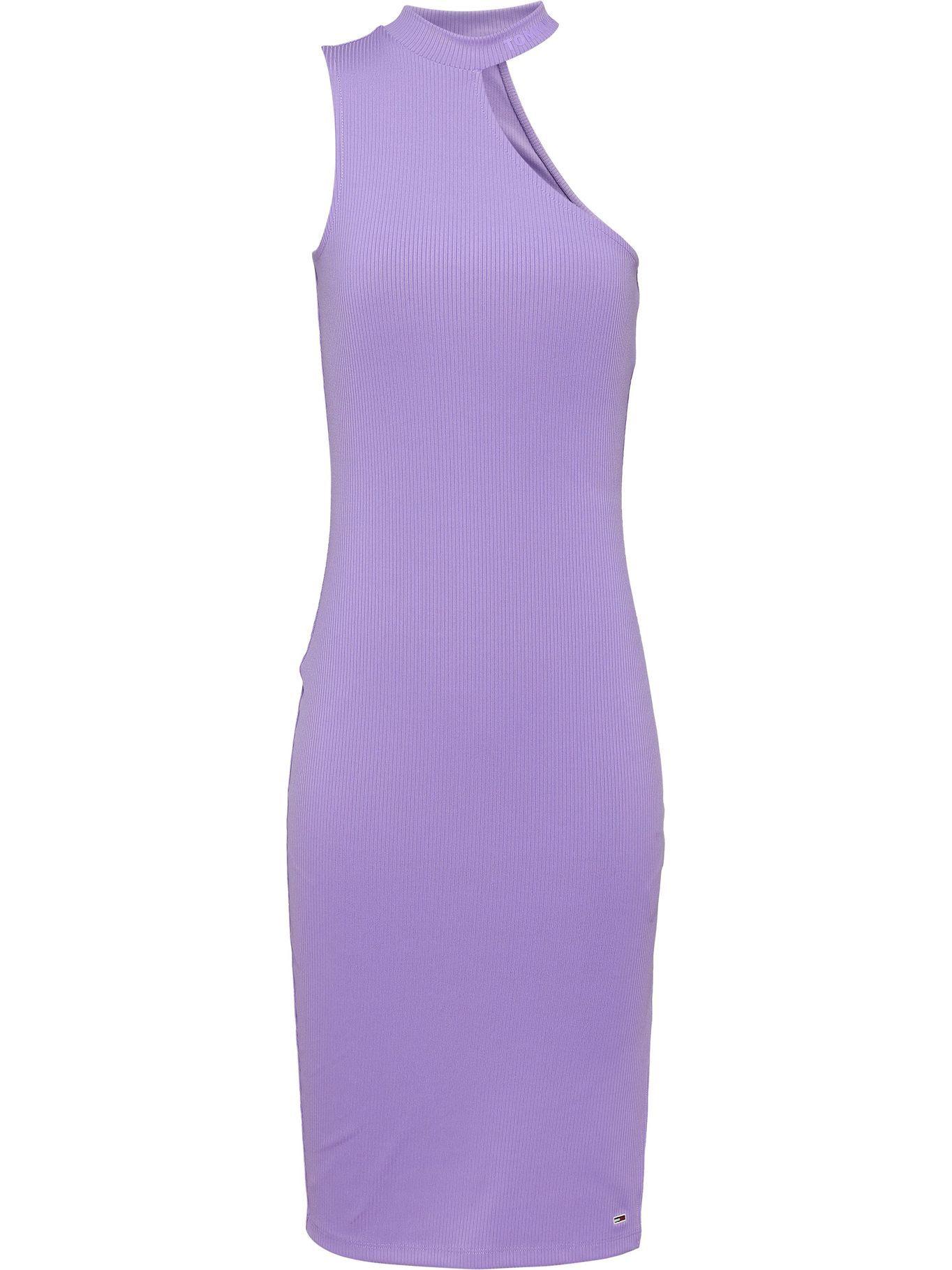 Vestido Acanalado Morado Tommy Jeans F2-0