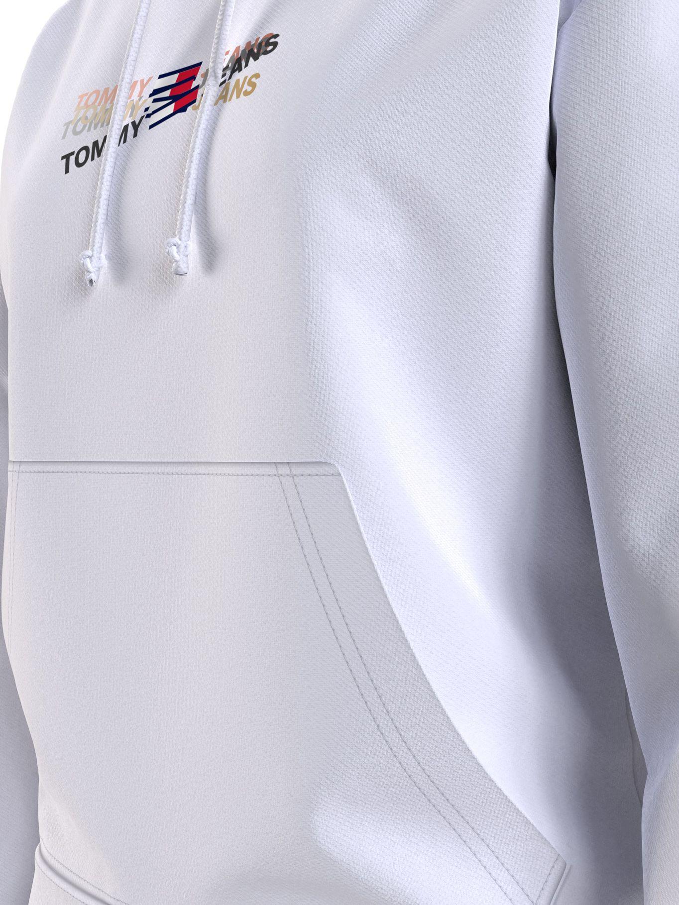 Polerón Hoodie College Cropped Blanco Tommy Hilfiger-4