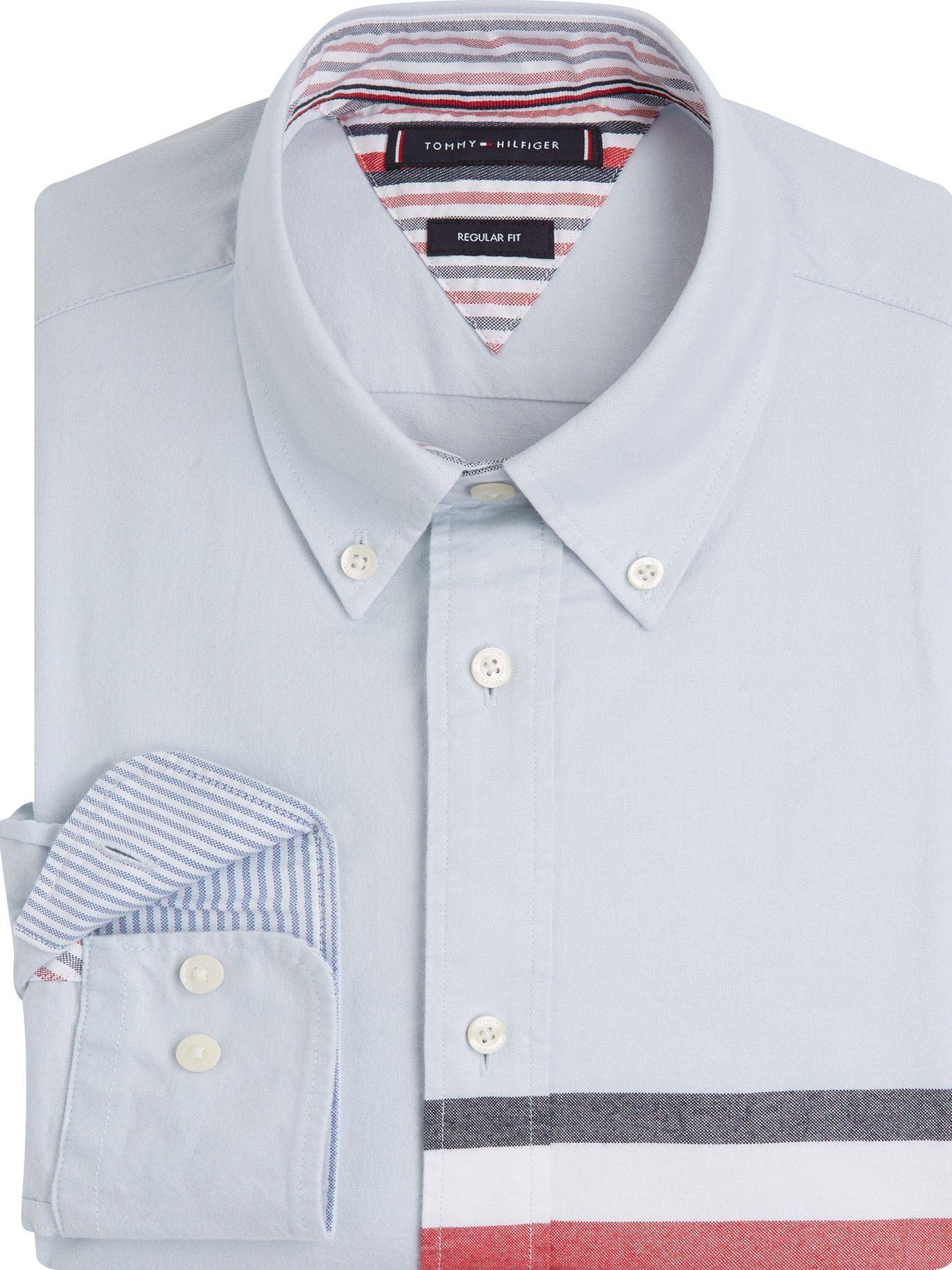 Camisa Clasica Rayas Celeste Tommy Hilfiger A2-4