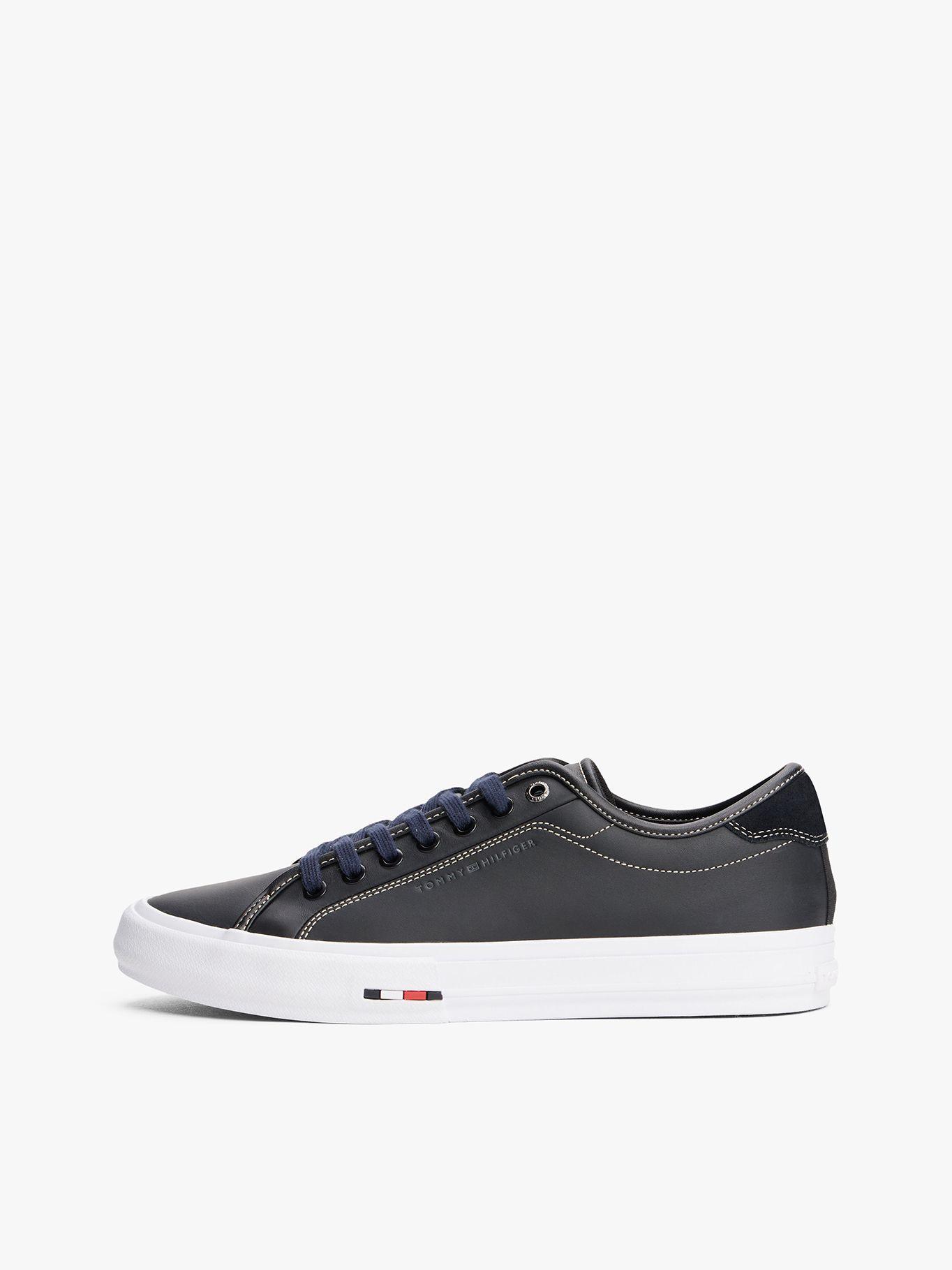 Zapatillas Cuero Logo Distintivo Negro Tommy Hilfiger-5