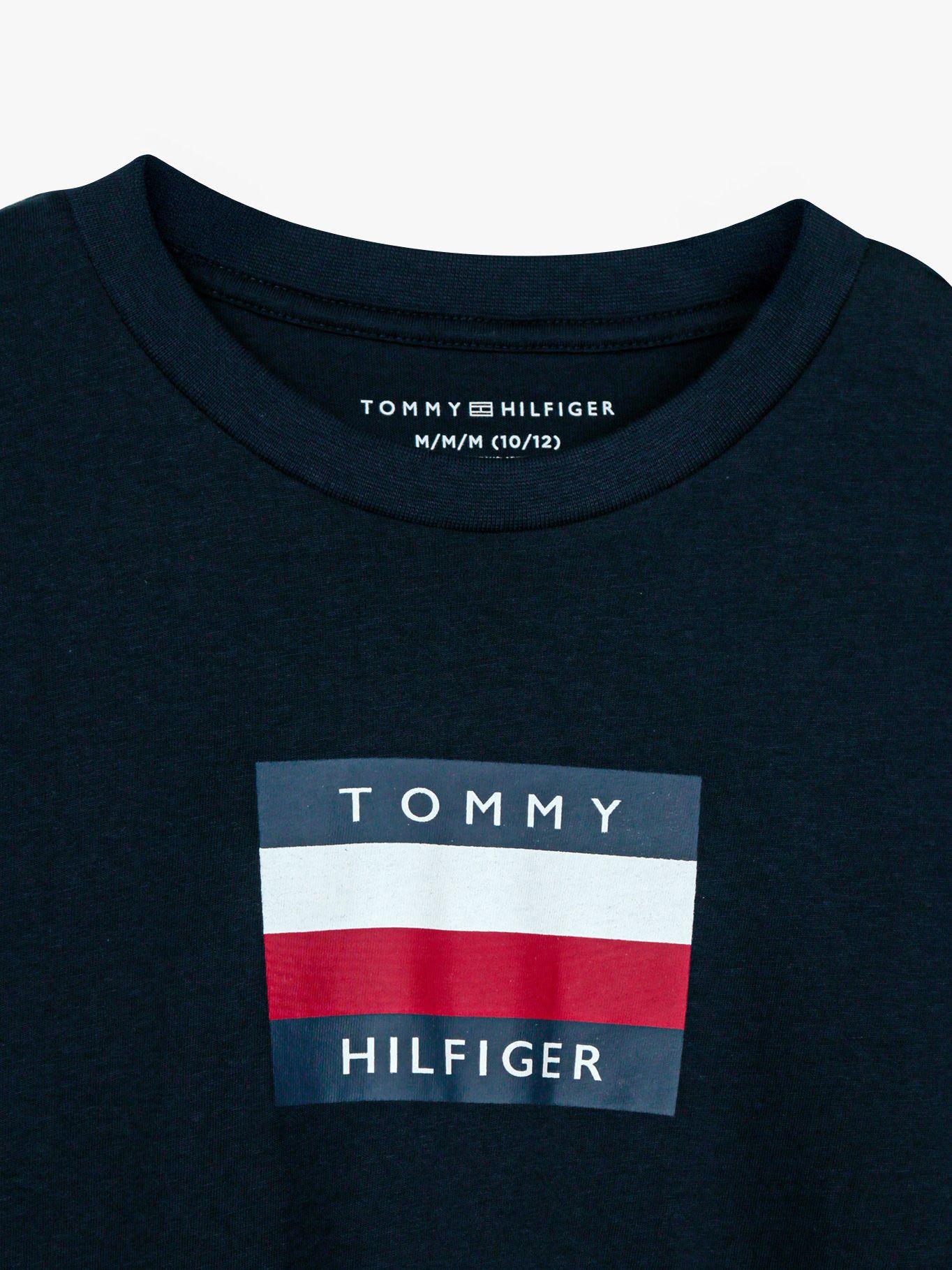 Polera De Niño Con Logo-Signature Azul Tommy Hilfiger-2
