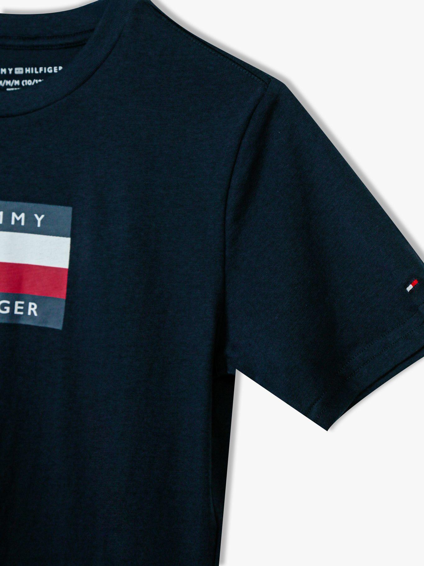 Polera De Niño Con Logo-Signature Azul Tommy Hilfiger-3