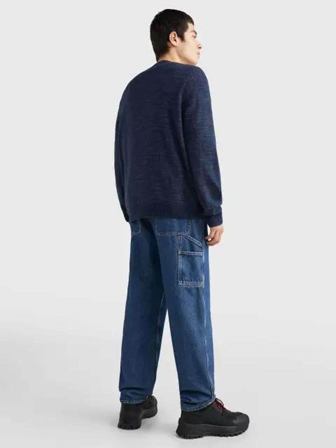 Sweater Relaxed Flag Tartan Azul Tommy Jeans-2