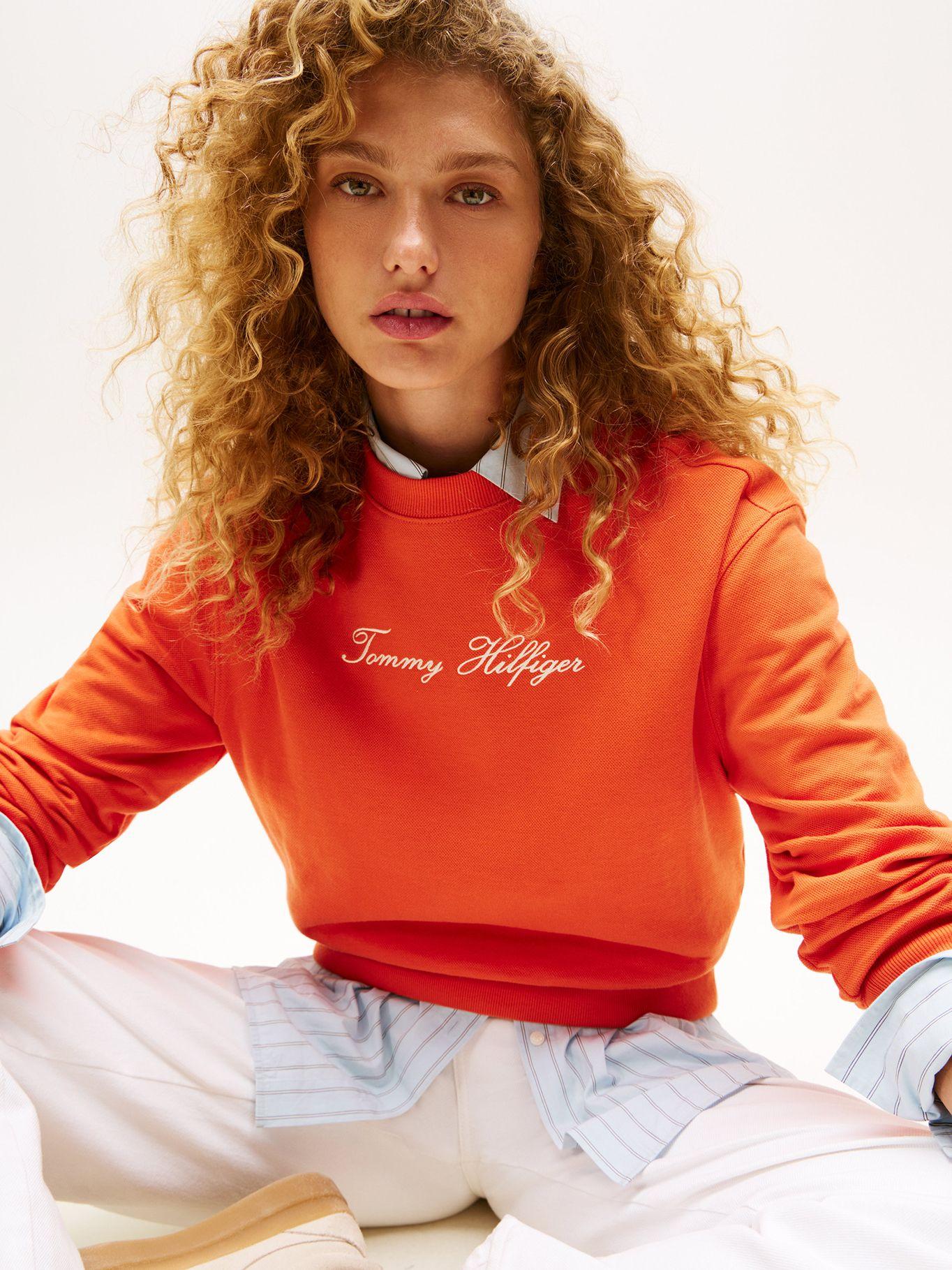 Polerón  Logo Script Bordado Naranjo SCX Tommy Hilfiger-3