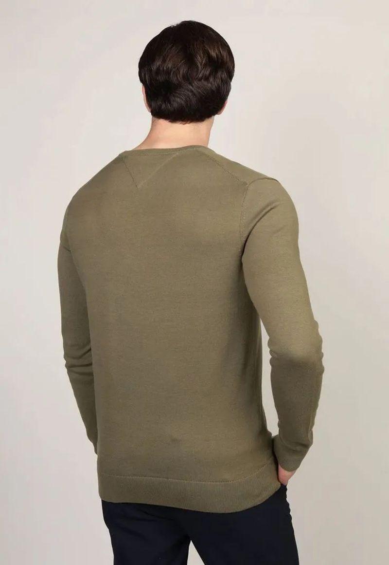 Sweater Básico Signature V-N Verde Tommy Hilfiger-4
