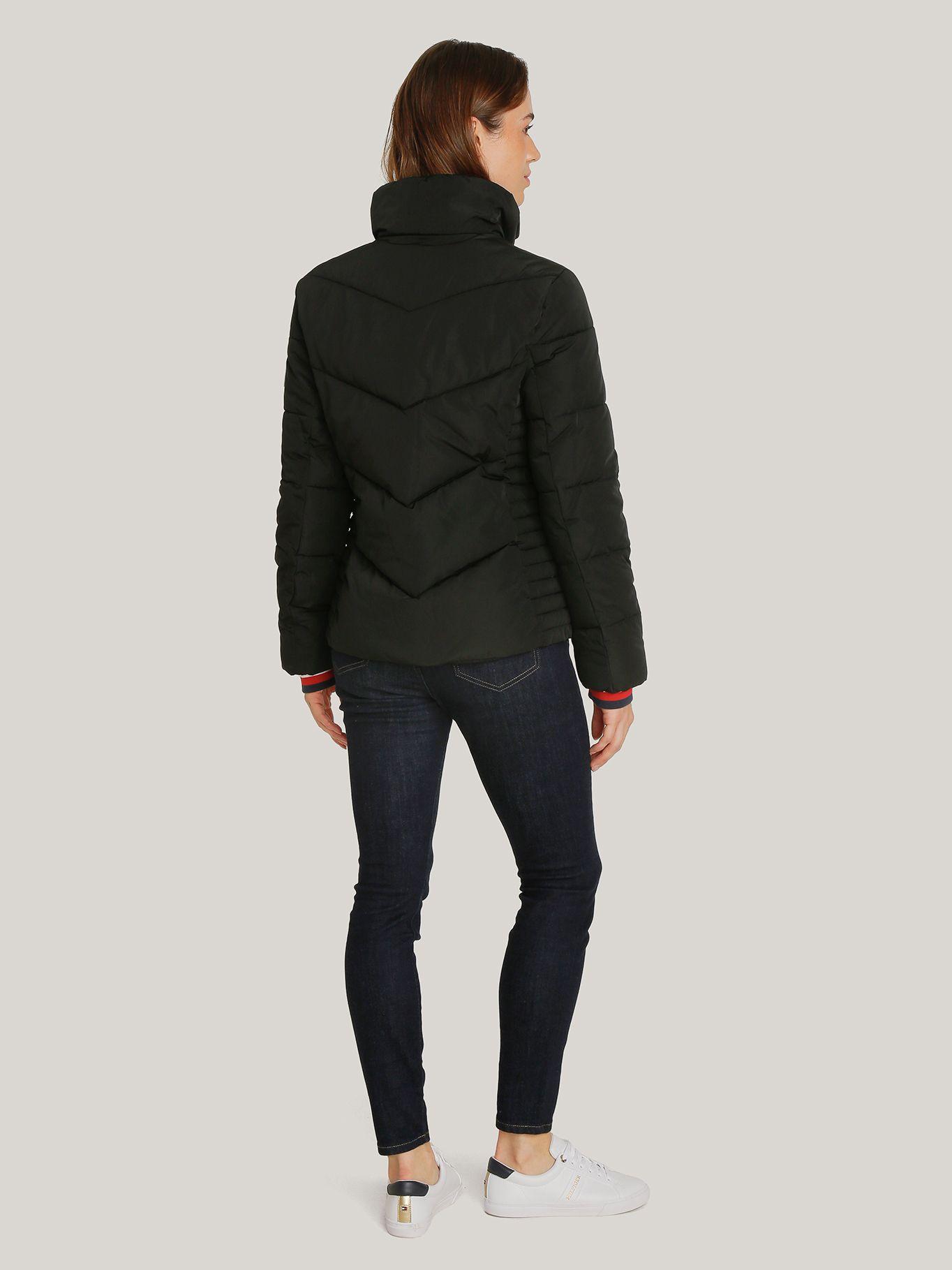 Parka Puffer acolchada/ logo Negro Tommy Hilfiger-3