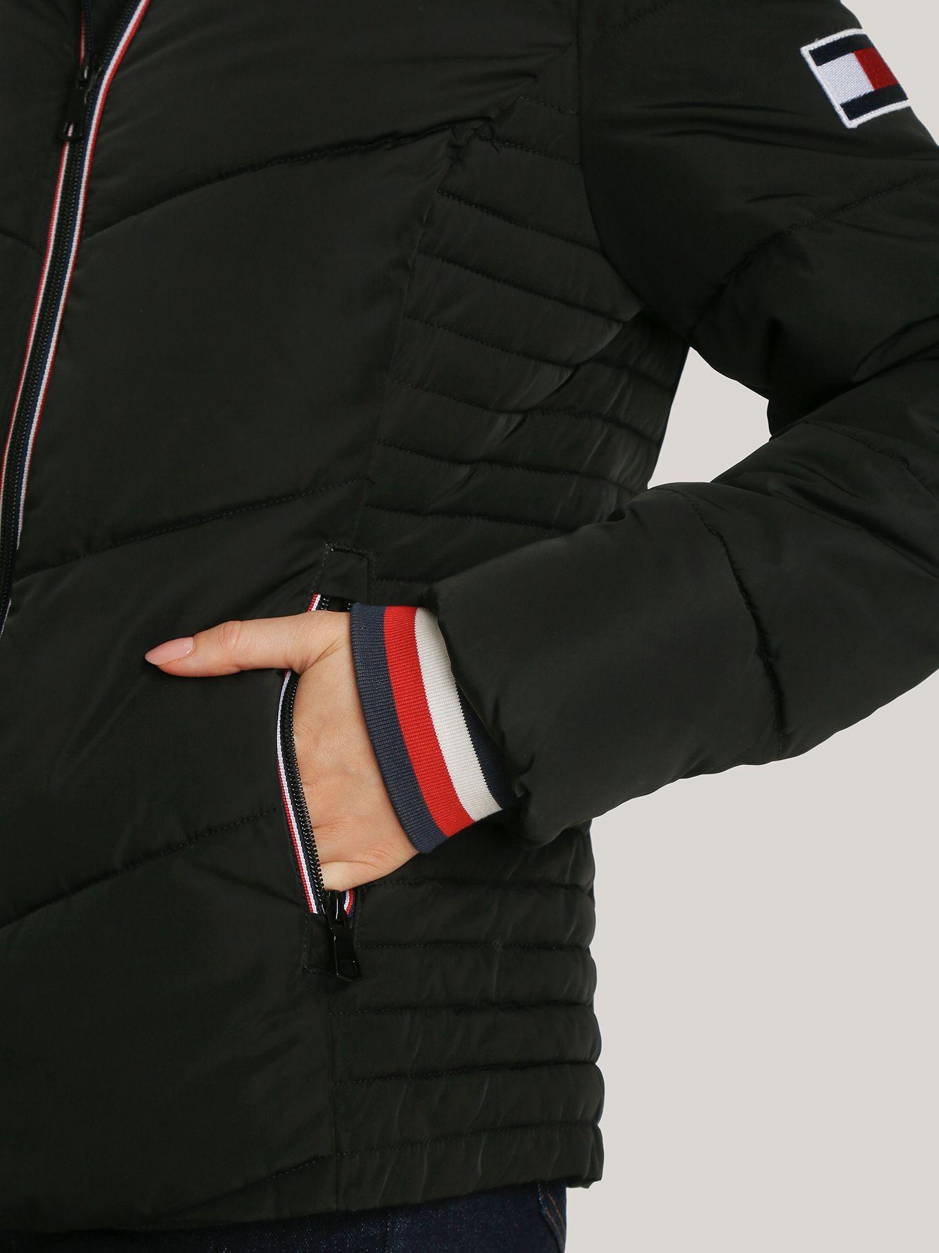 Parka Puffer acolchada/ logo Negro Tommy Hilfiger-4