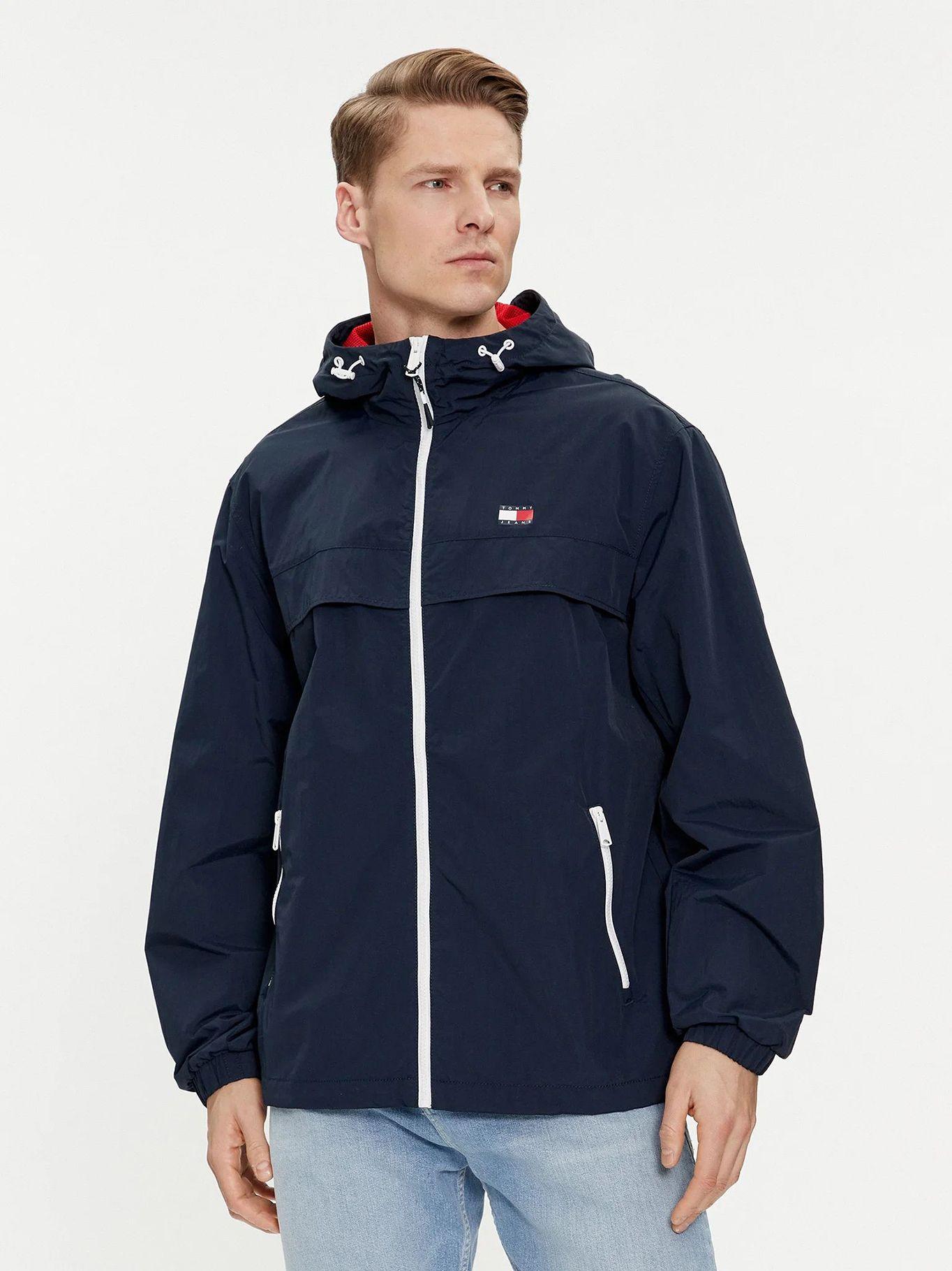 Cortaviento Chicago Con Gorro Azul Tommy Jeans-0