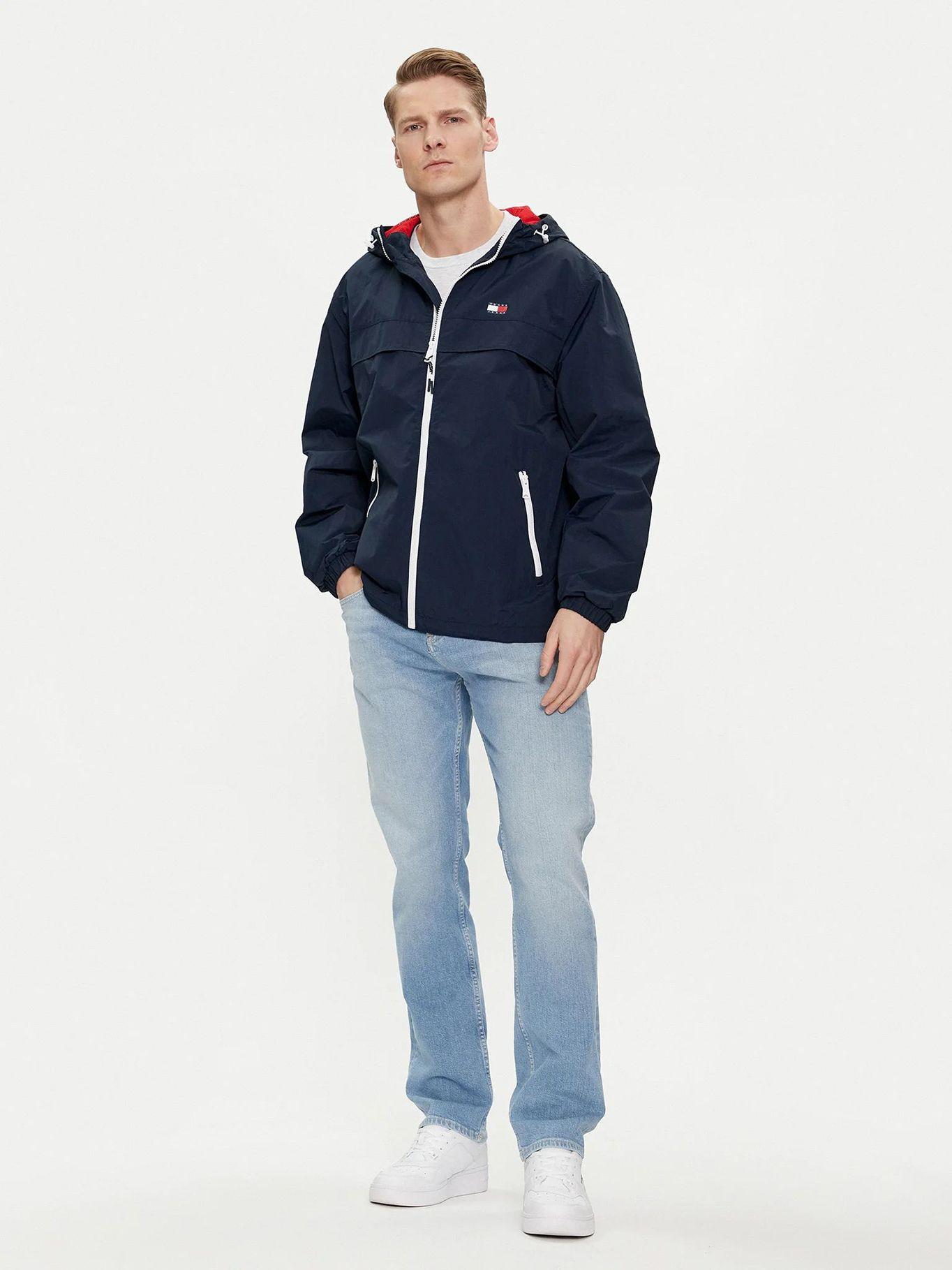 Cortaviento Chicago Con Gorro Azul Tommy Jeans-1