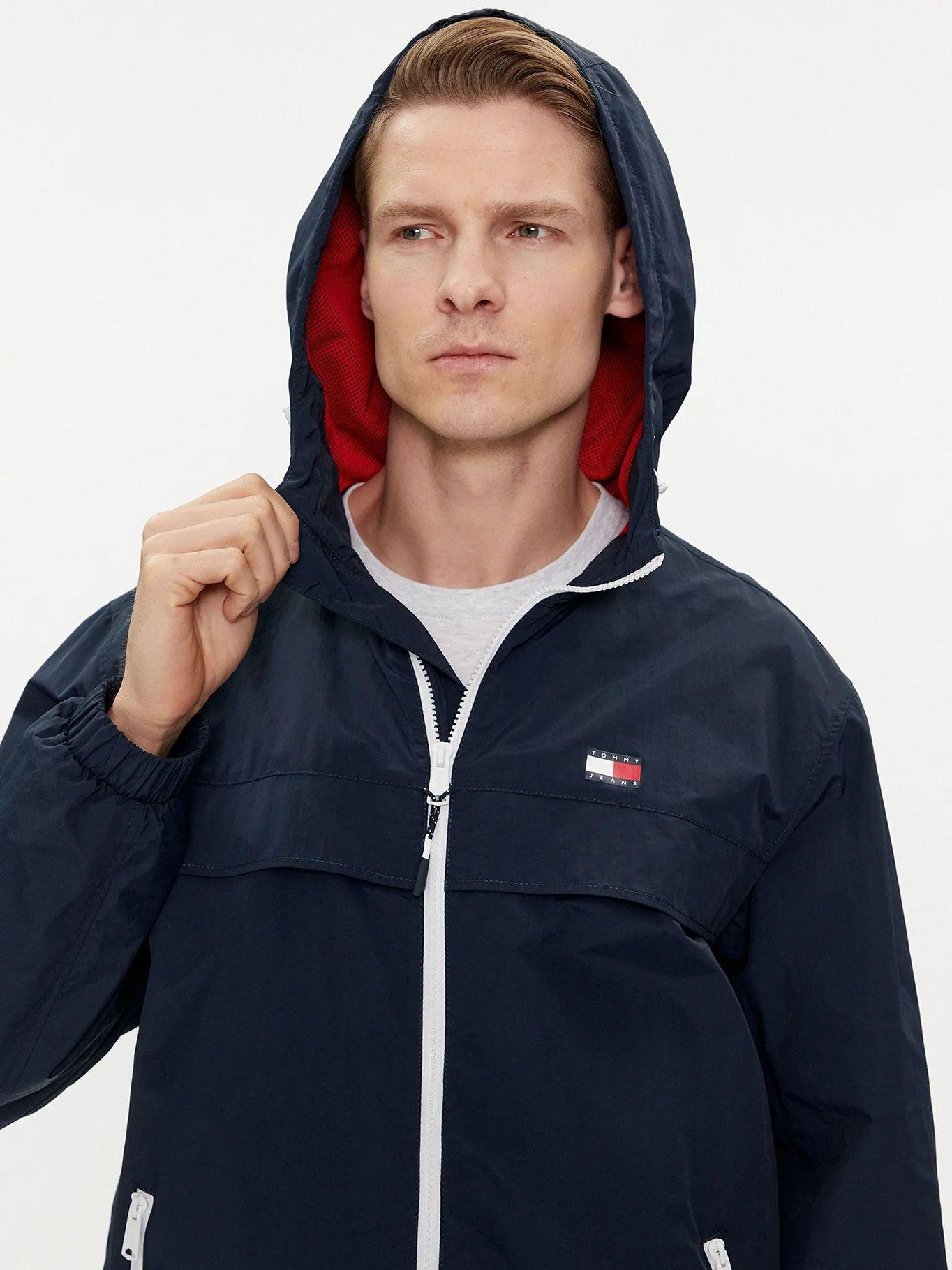 Cortaviento Chicago Con Gorro Azul Tommy Jeans-3