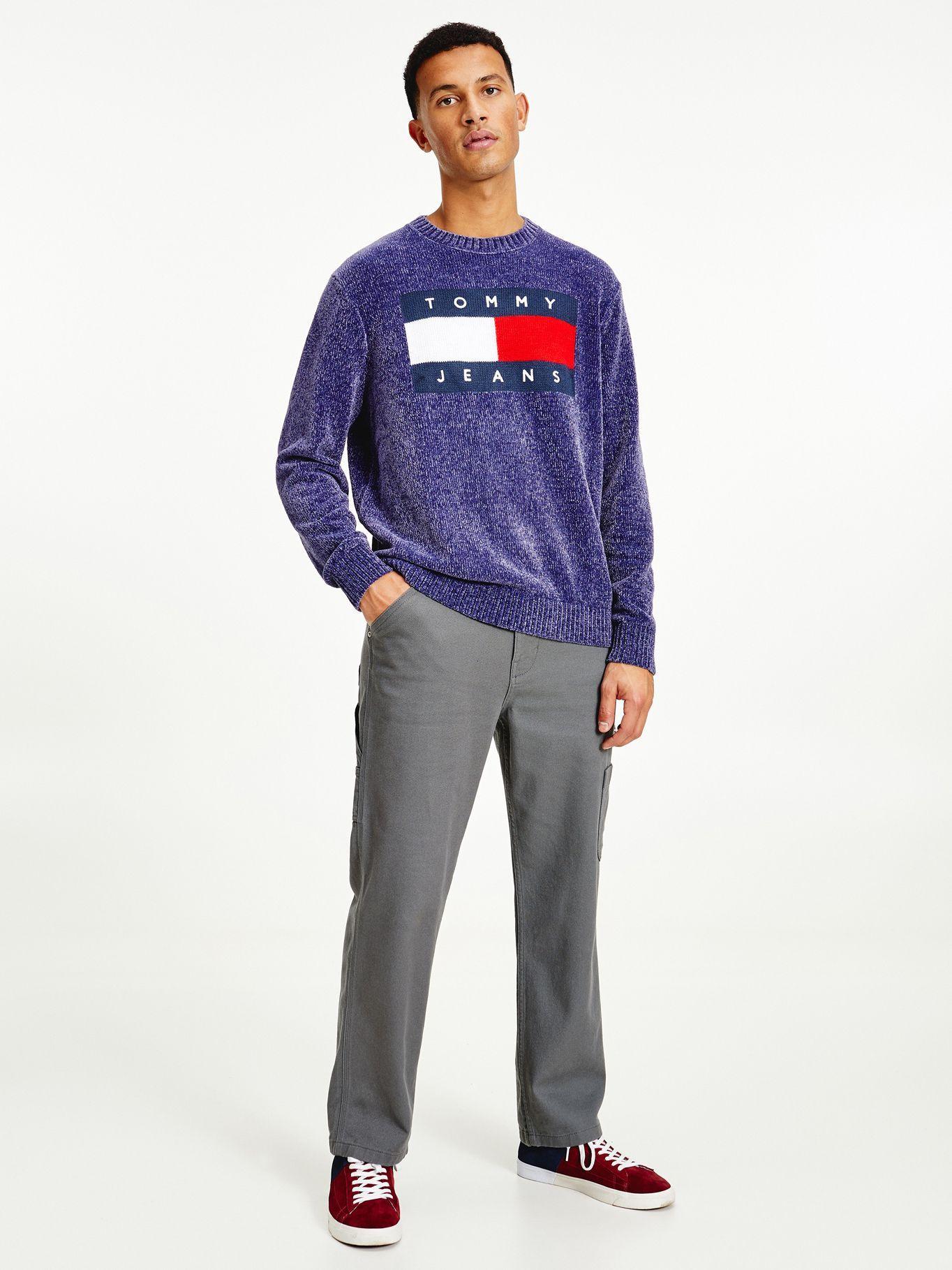 Sweater Flag Relaxed Azul Tommy Jeans F2-0