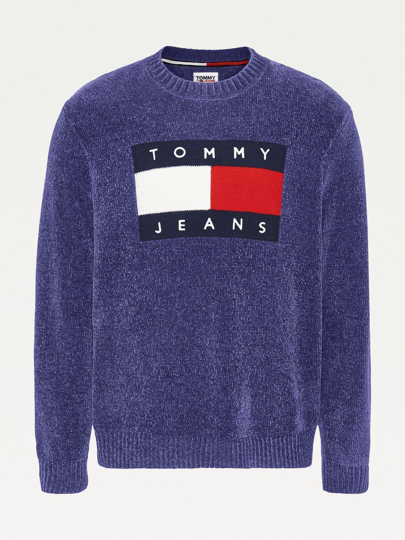 Sweater Flag Relaxed Azul Tommy Jeans F2-3