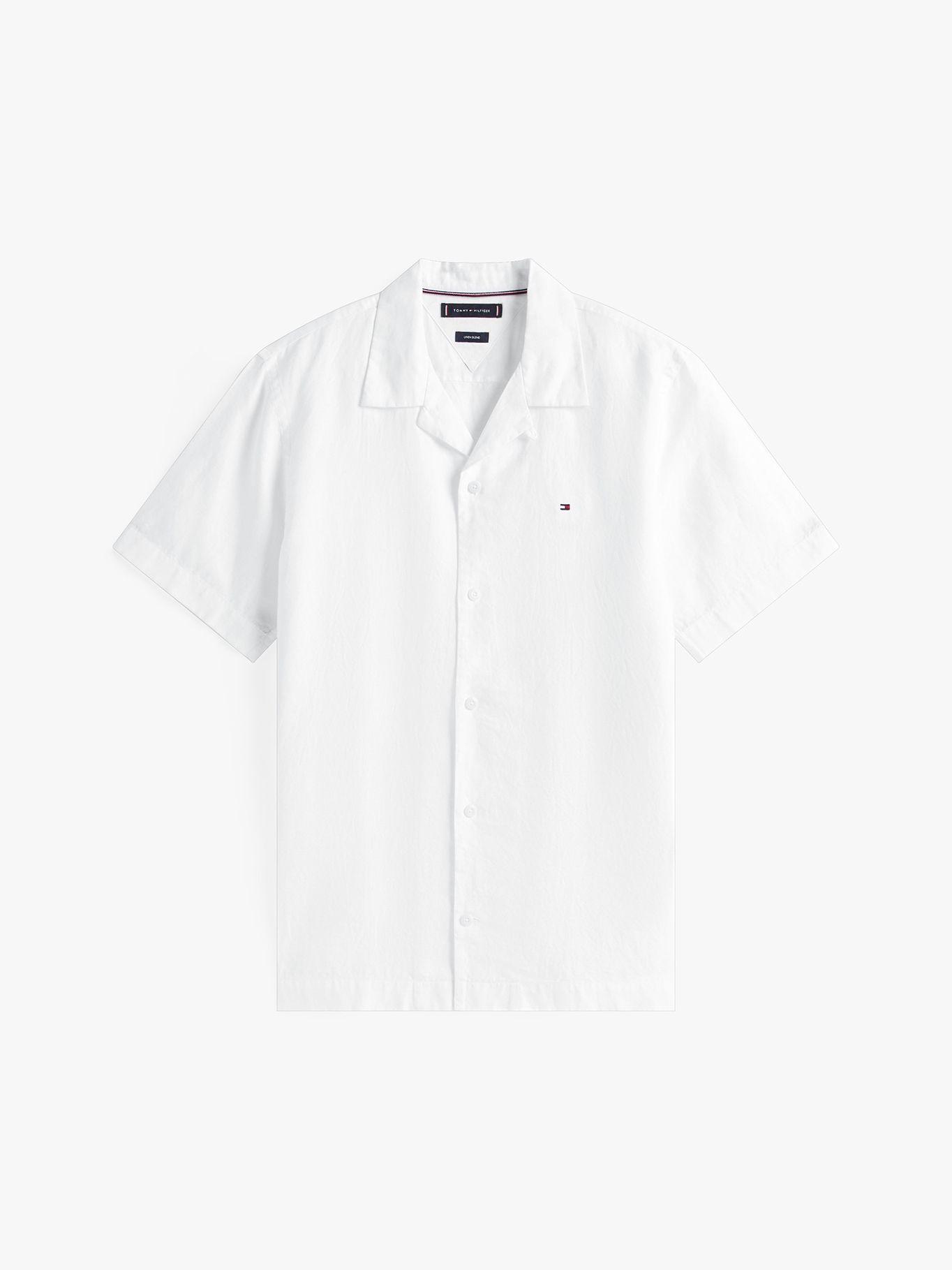 Camisa De Lino Solid Blanco Tommy Hilfiger-4