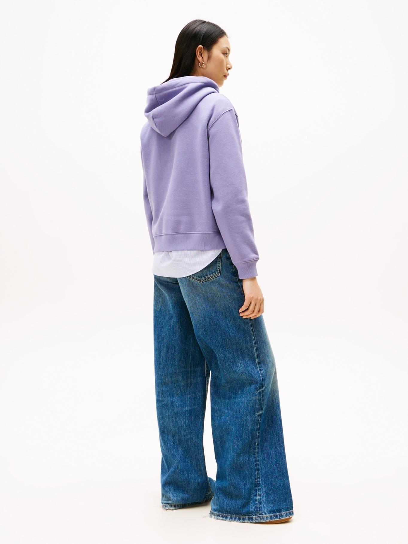 Polerón Hoodie Con Logo Bordado Lila Tommy Hilfiger-2