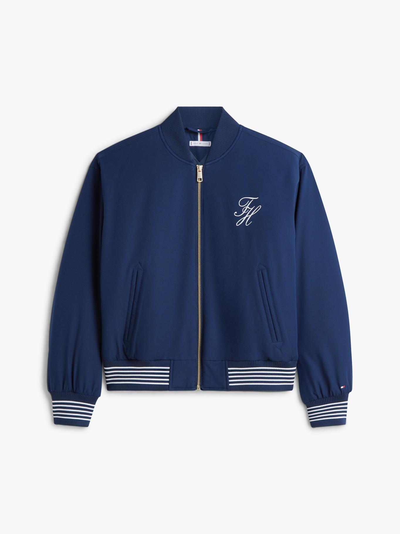Chaqueta Bomber Con Logo Script Tommy Hilfiger Azul-4