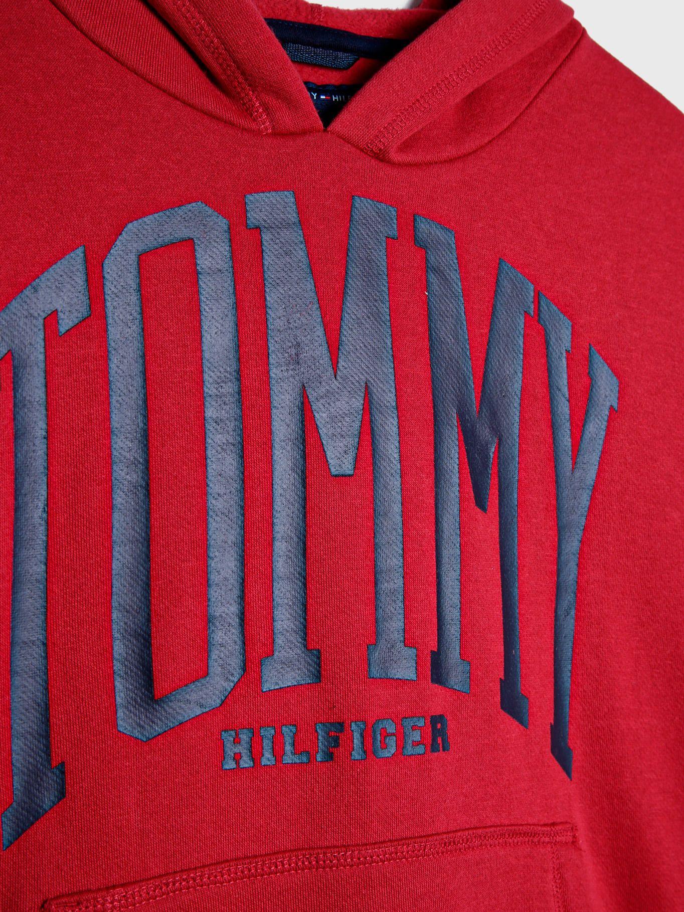 Polerón Hoodie Con Logo Rojo Tommy Hilfiger-2